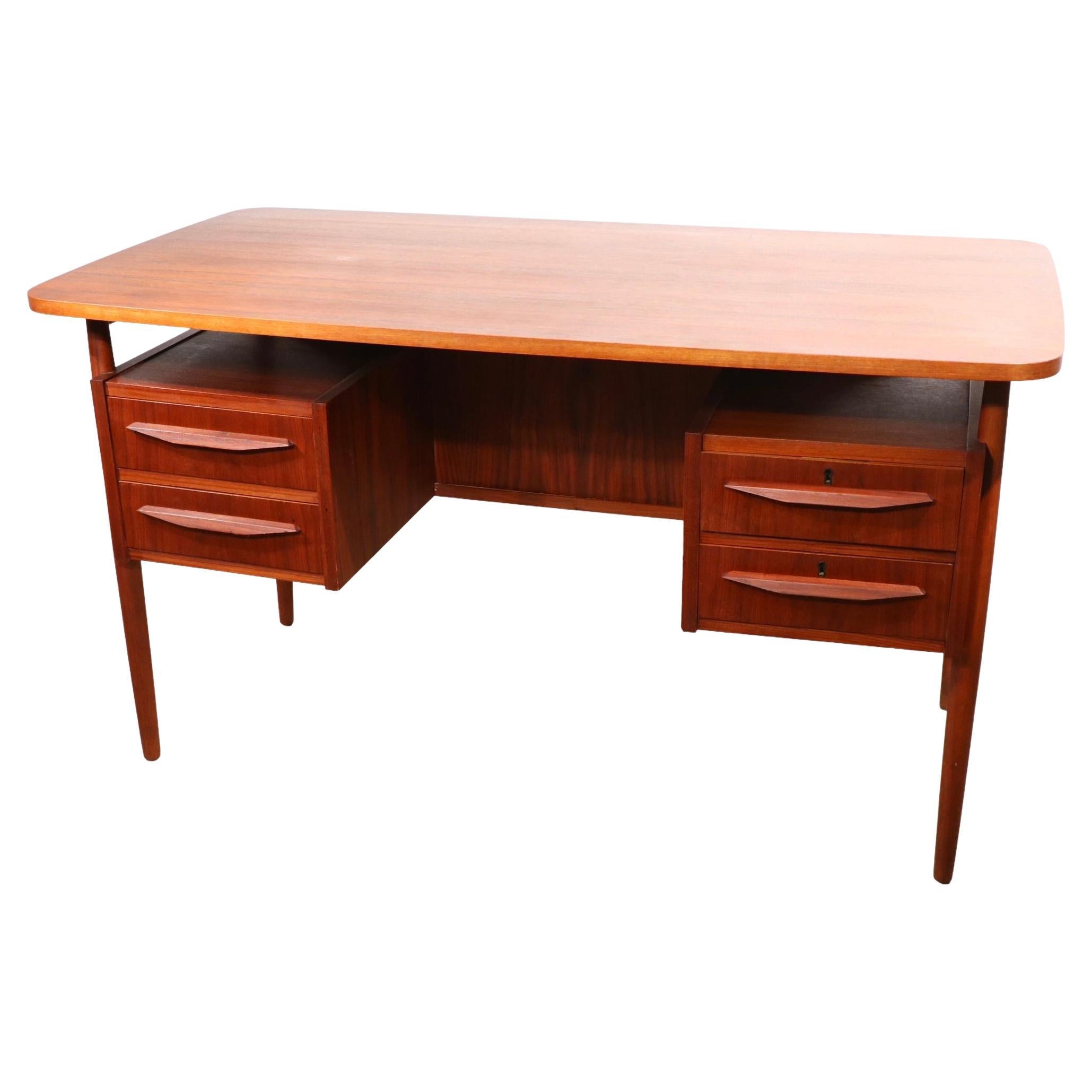  Mid Century Danish Modern Desk by Gunnar Nielsen Tibergaard Desk