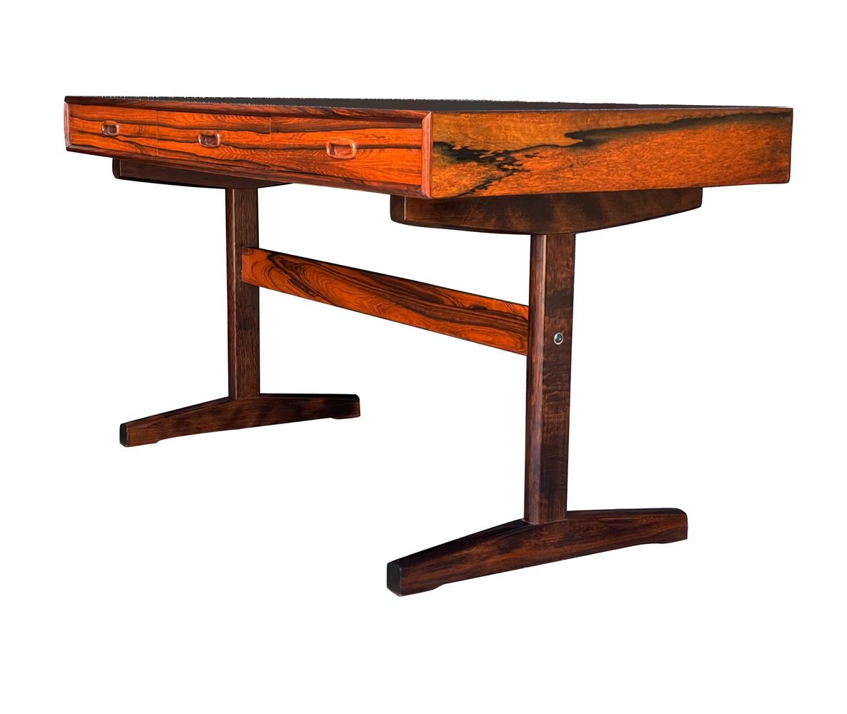 Mid Century Danish Modern Desk in High Contrast Rosewood 5