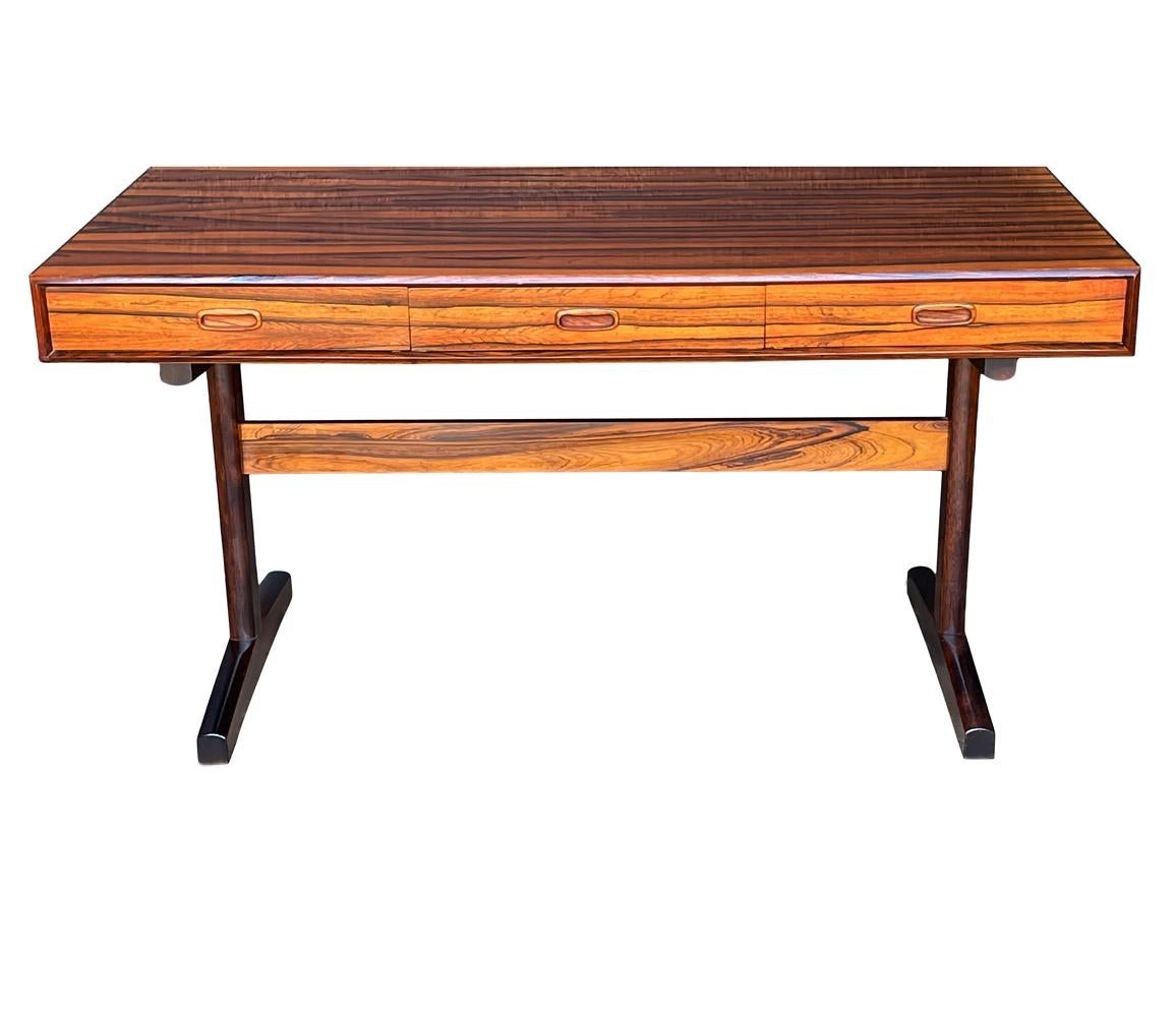 Mid Century Danish Modern Desk in High Contrast Rosewood 2