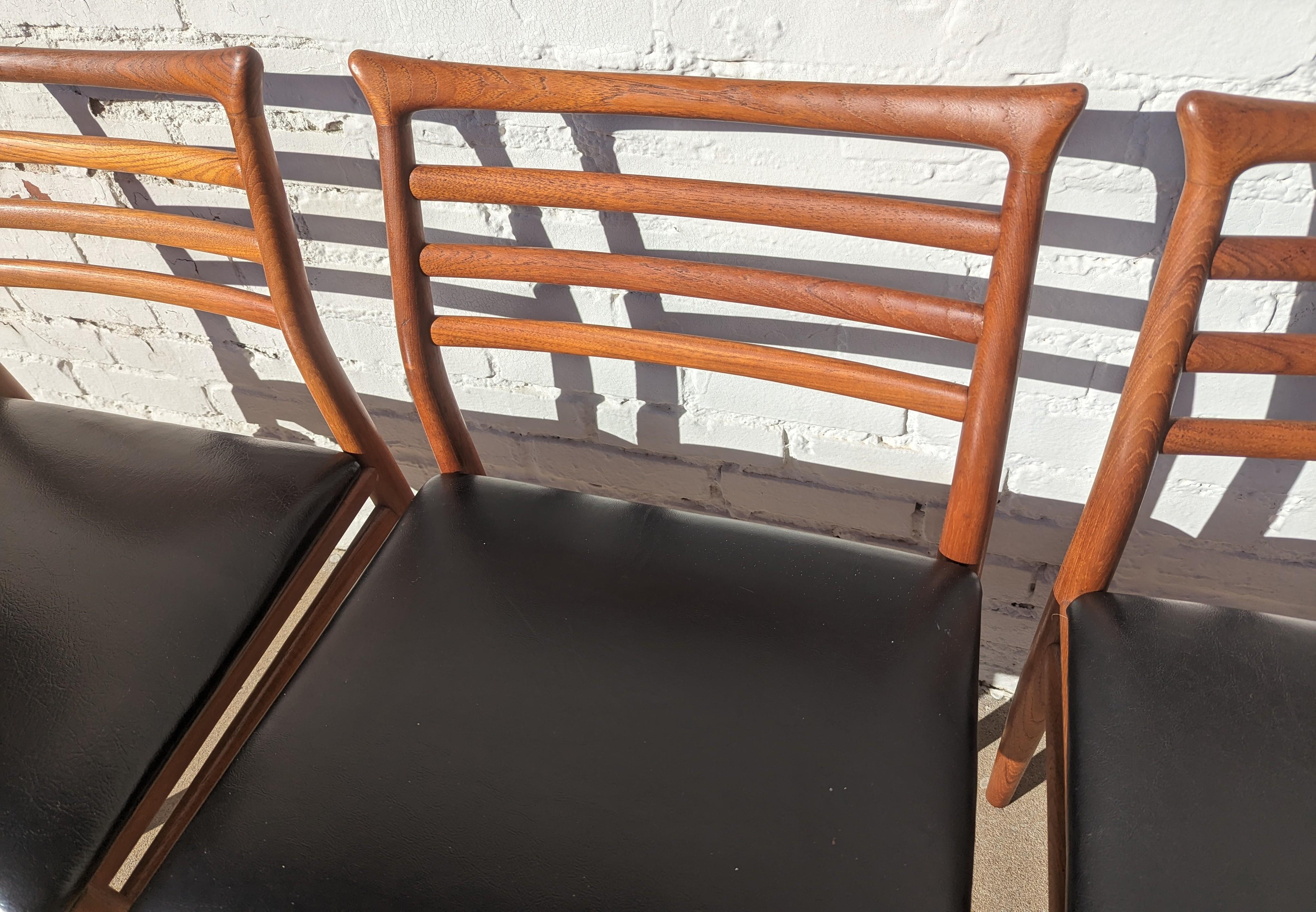Mid Century Danish Modern Dining Chairs by Erling Torvits  In Good Condition For Sale In Tulsa, OK