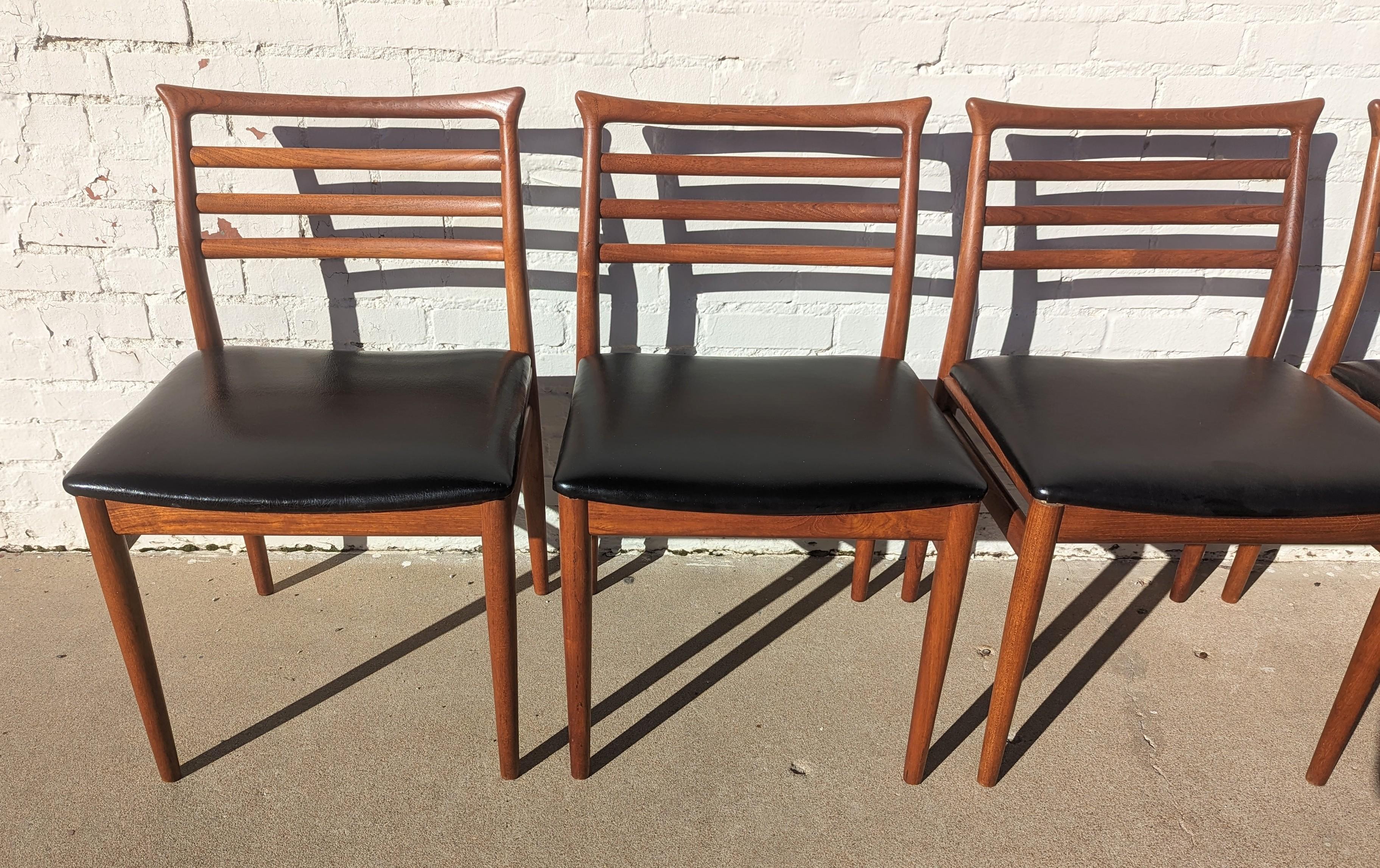 Mid Century Danish Modern Dining Chairs by Erling Torvits  For Sale 1