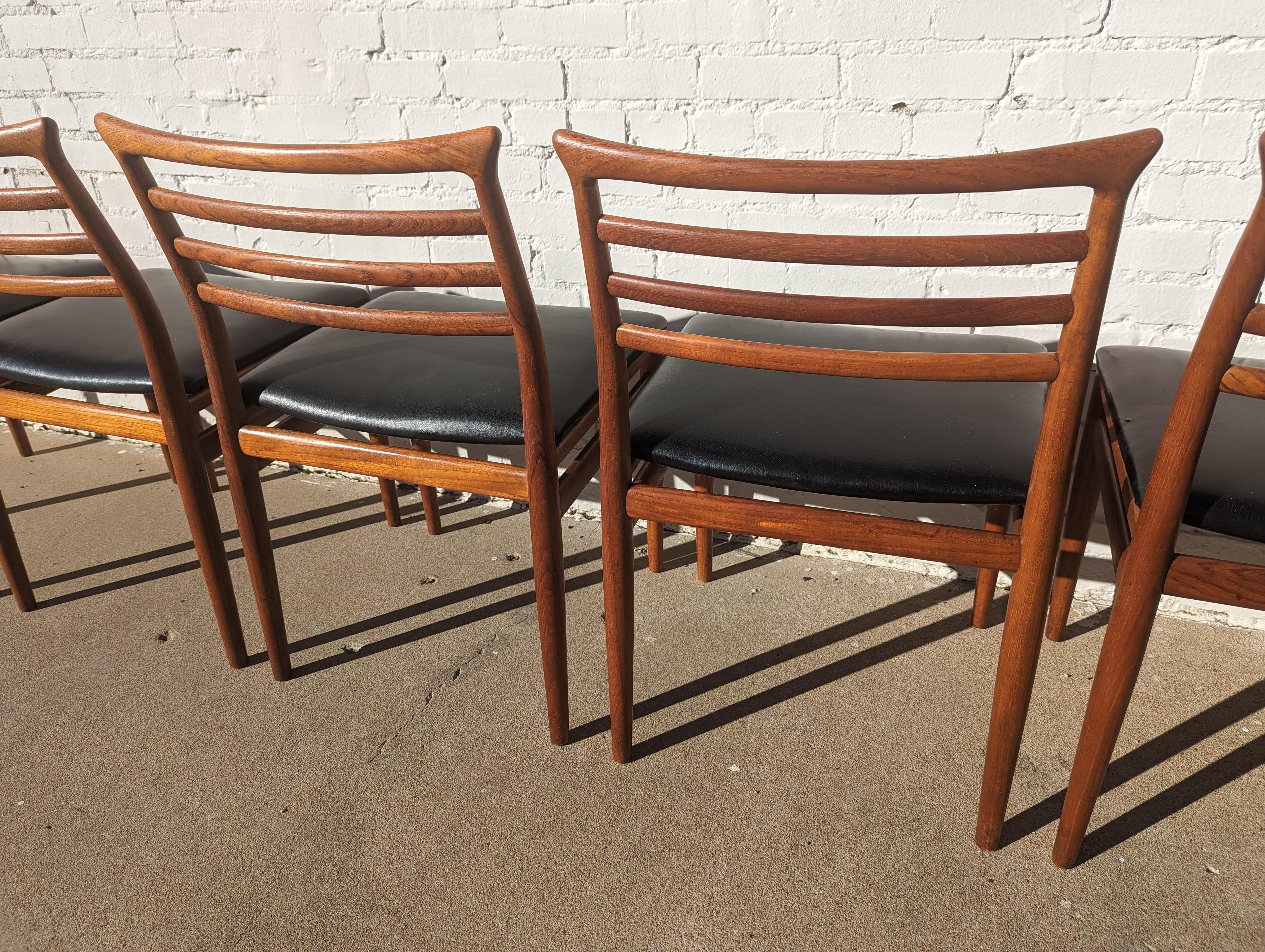 Mid Century Danish Modern Dining Chairs by Erling Torvits  For Sale 2