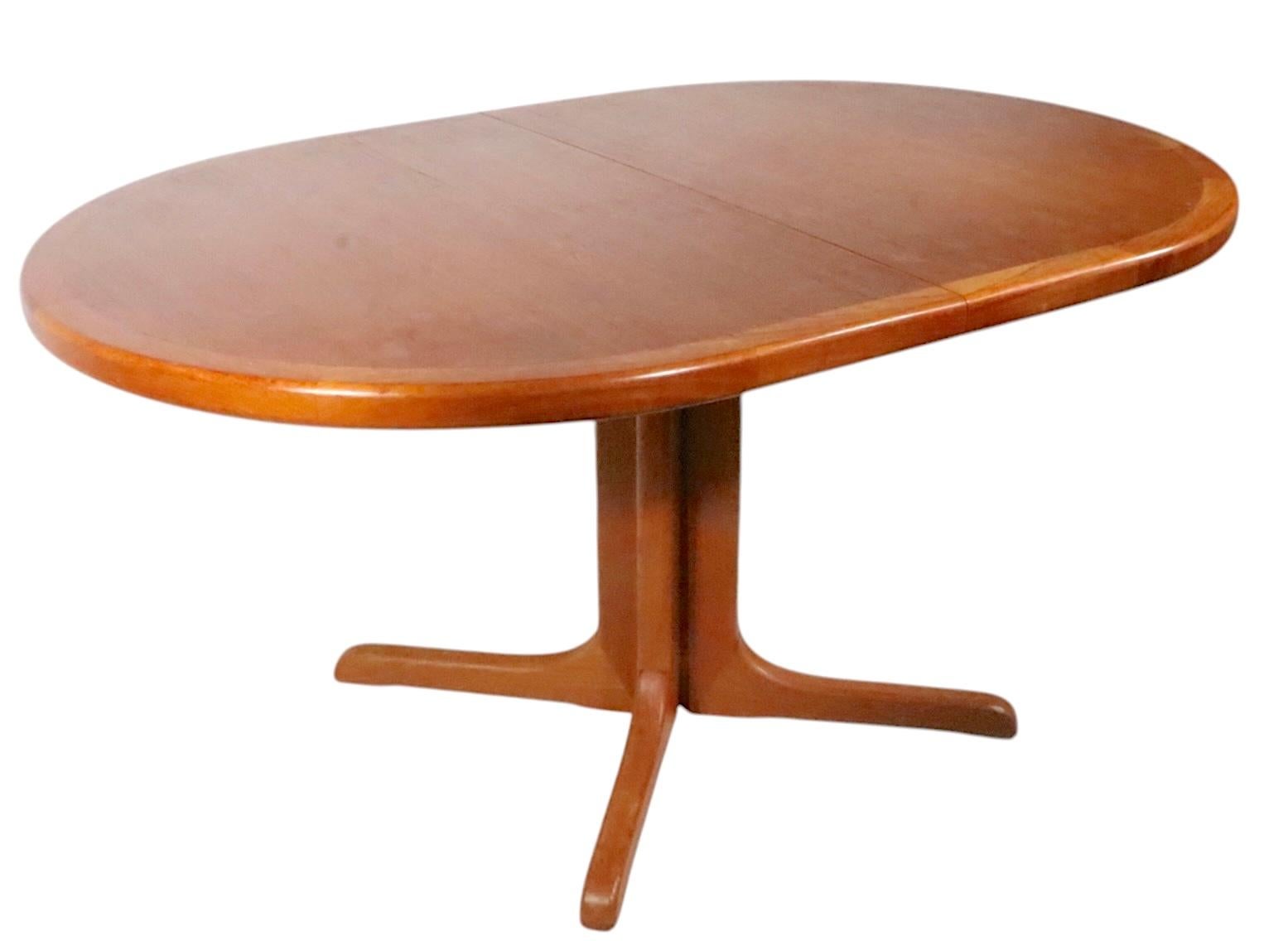 Mid Century Danish Modern Dining Table with two Leaves att. to Glostrup c. 1970s 5