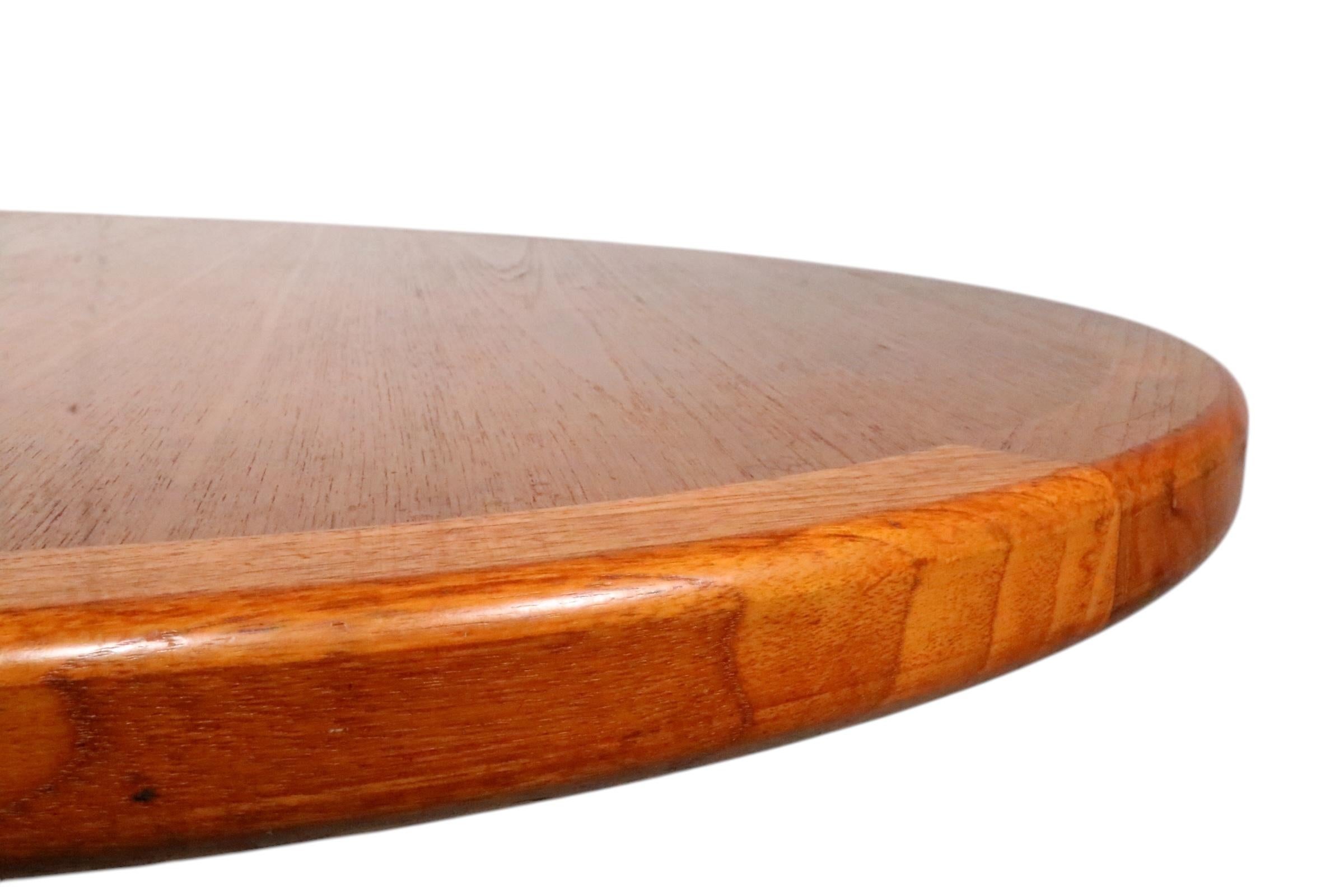 Mid Century Danish Modern Dining Table with two Leaves att. to Glostrup c. 1970s 7