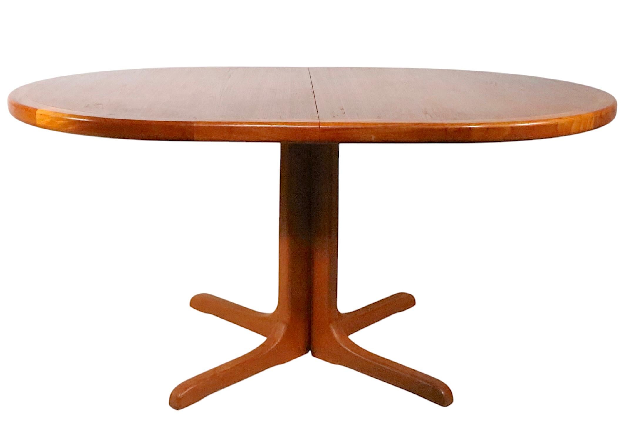 Scandinavian Modern Mid Century Danish Modern Dining Table with two Leaves att. to Glostrup c. 1970s