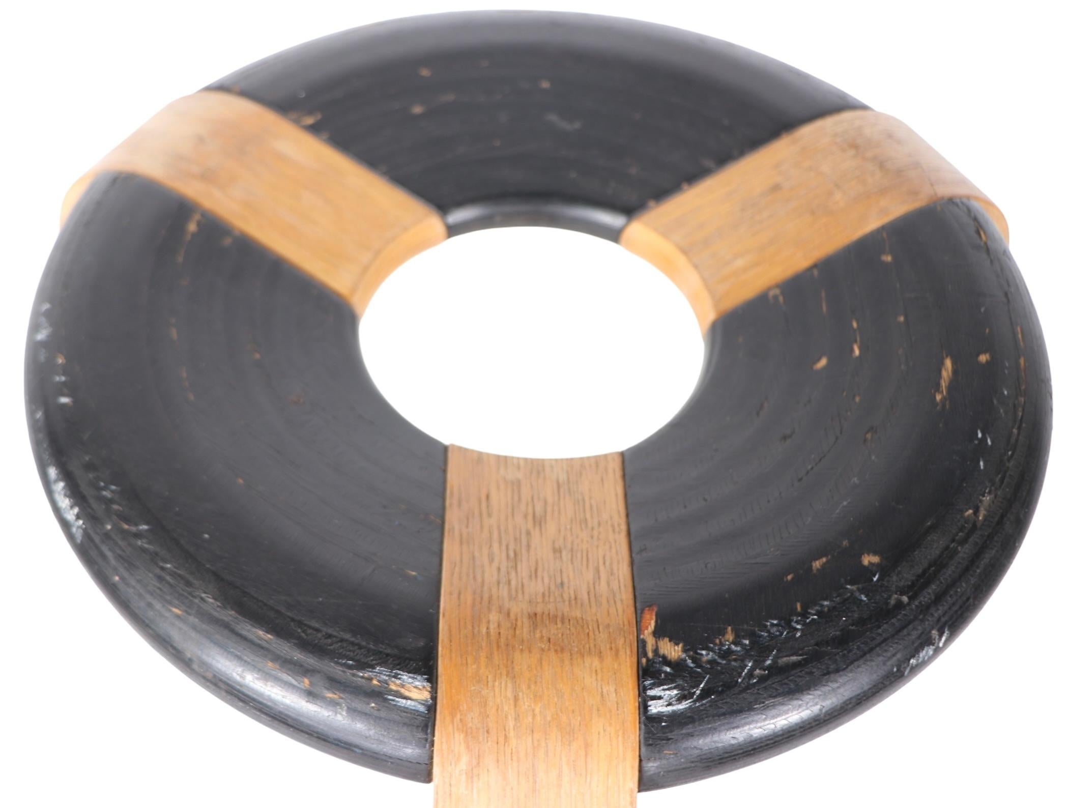Mid Century Danish Modern Donut Stool by  Thygesen for Magnus Olesen c 1970's For Sale 5