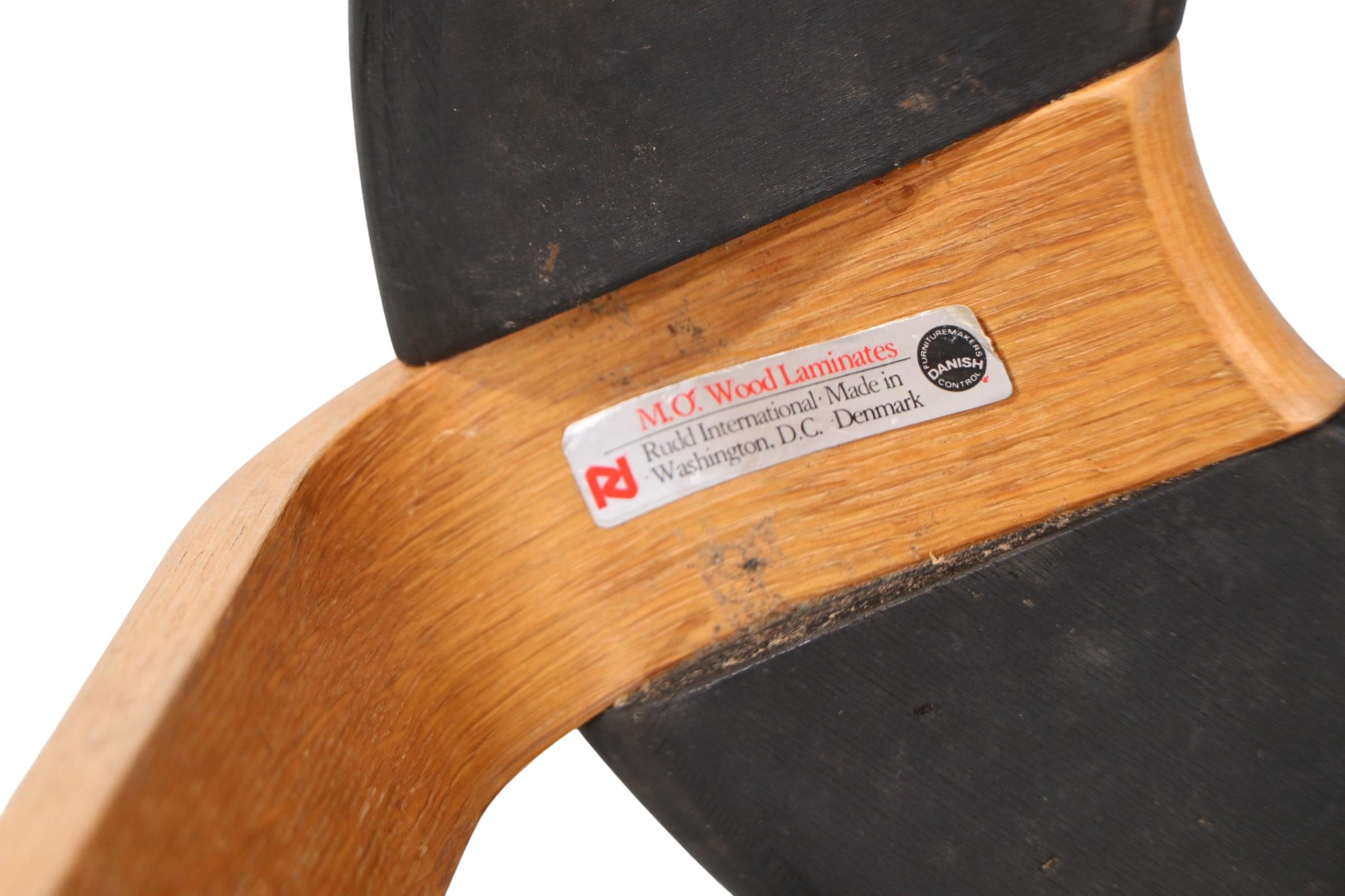 Mid Century Danish Modern Donut Stool by  Thygesen for Magnus Olesen c 1970's For Sale 7
