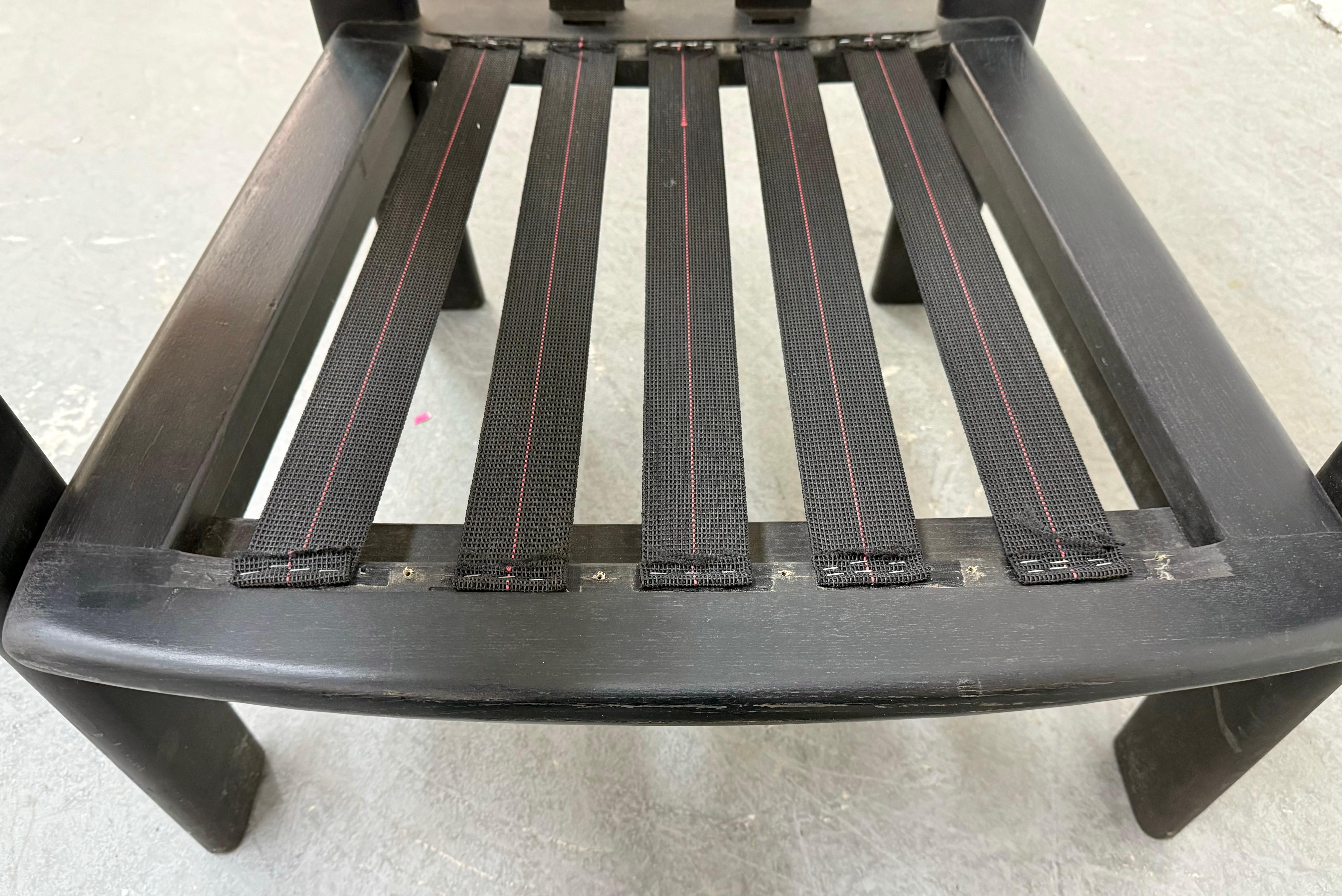 Sillón moderno danés de mediados de siglo ebonizado en Bueno estado para la venta en Clarksboro, NJ