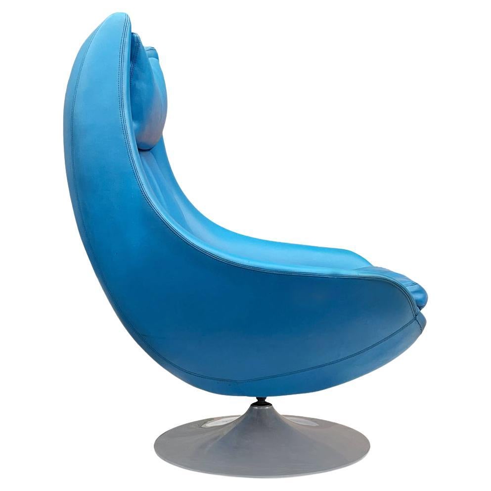 Mid-Century Danish Modern Egg Swivel Lounge Chair by H.W Klein for Bramin