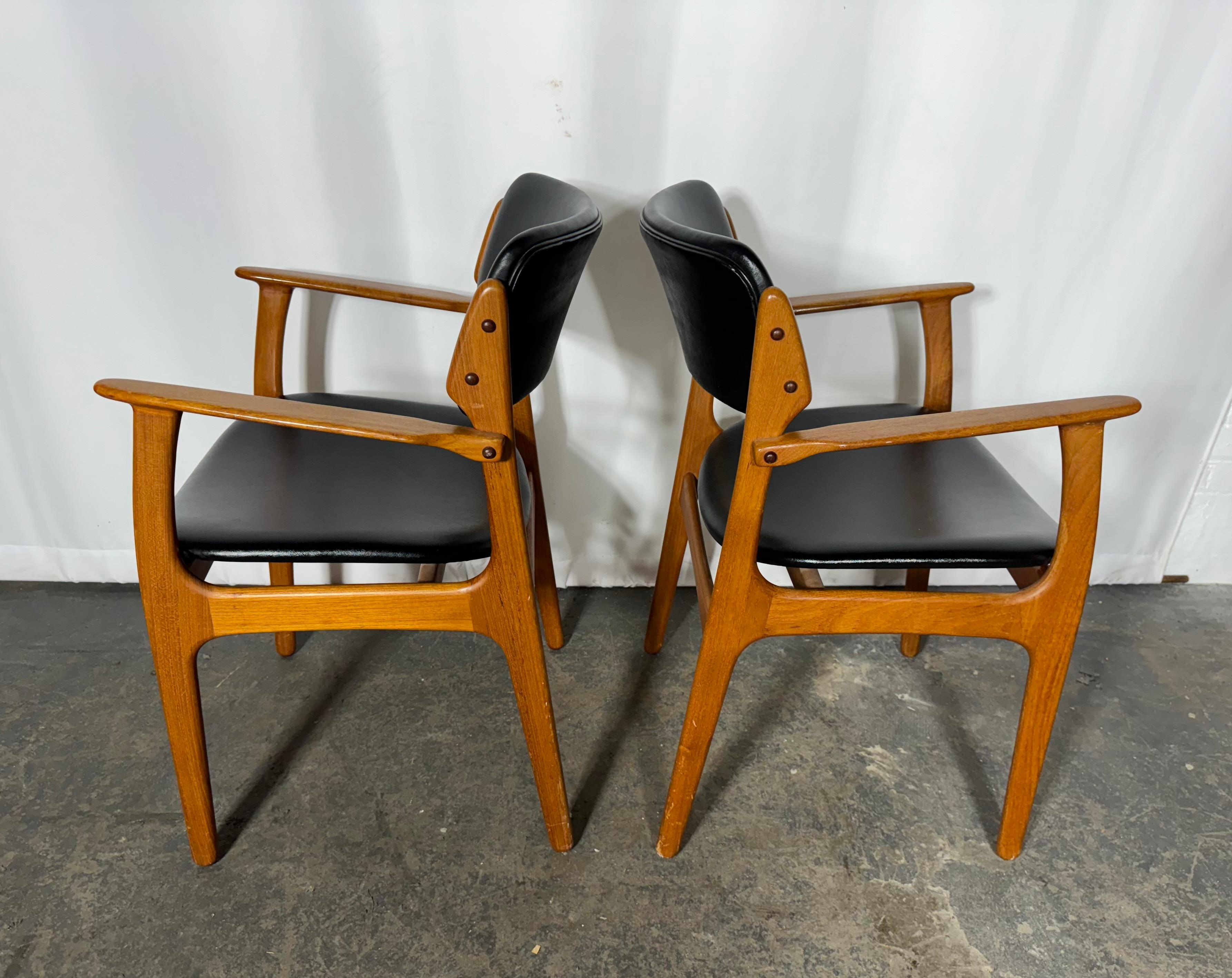 Scandinave moderne Fauteuils Erik Buch modernes danois du milieu du siècle dernier, modèle 49 en vente