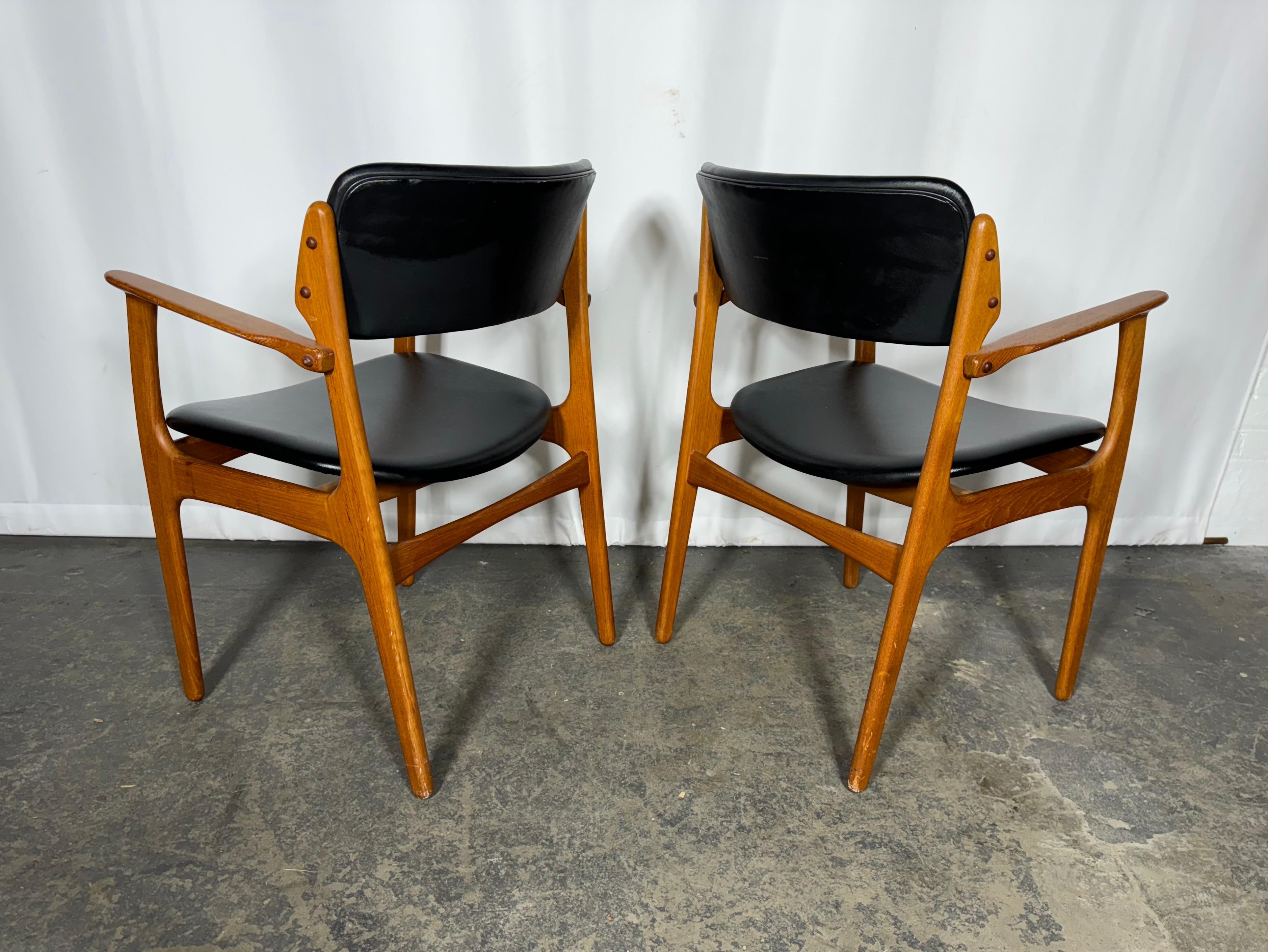 Fauteuils Erik Buch modernes danois du milieu du siècle dernier, modèle 49 en vente 1