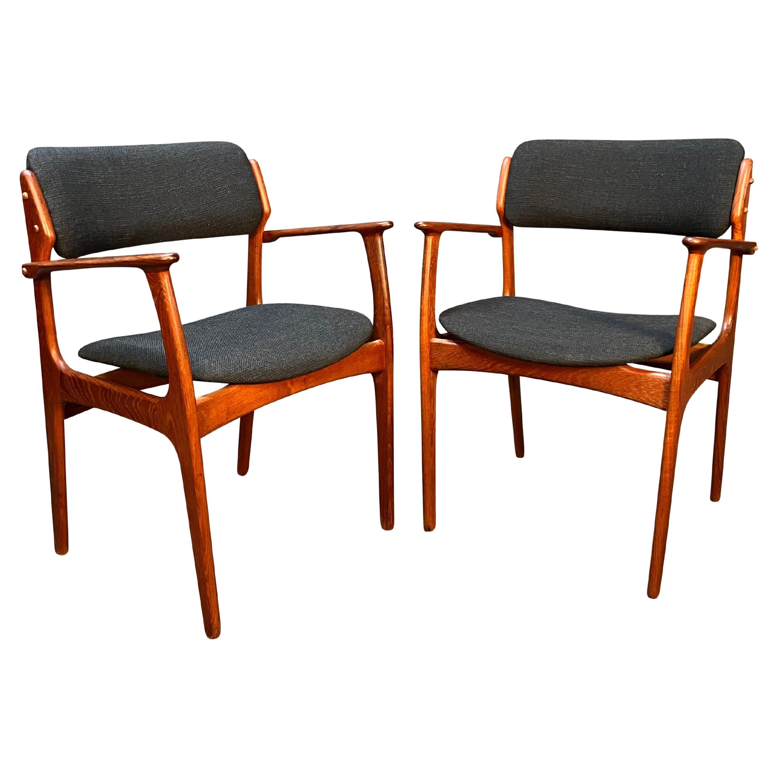 Mid Century Danish Modern Erik Buch Dining Chairs Model 49 For Sale