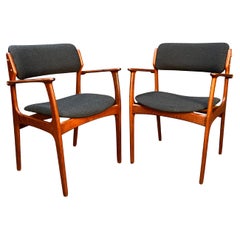 Mid Century Danish Modern Erik Buch Dining Chairs Model 49