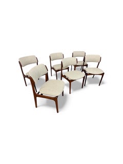 Mid-Century Danish Modern Erik Buch Rosewood Dining Chairs - Set of 6