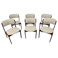 Mid-Century Danish Modern Erik Buch Rosewood Dining Chairs - Set of 6