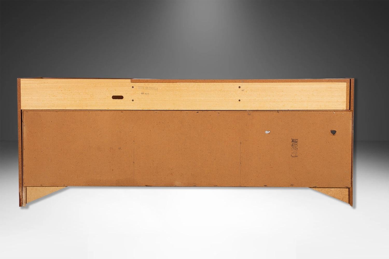 Mid-Century Danish Modern Expanding 2 Piece Console Media Center Cabinet 5