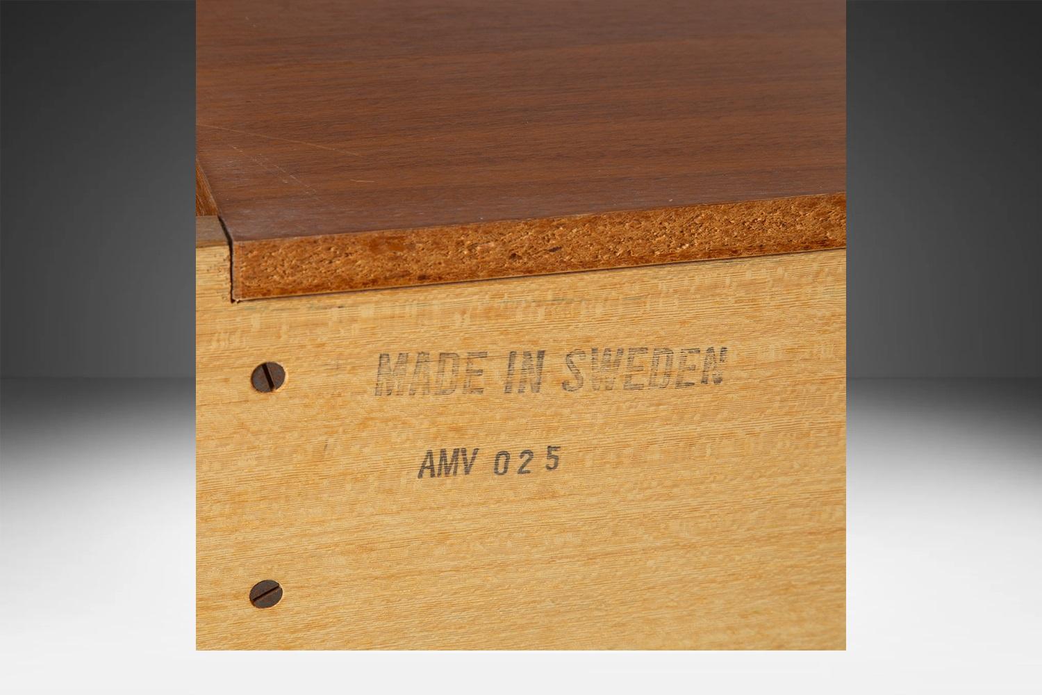 Mid-20th Century Mid-Century Danish Modern Expanding 2 Piece Console Media Center Cabinet