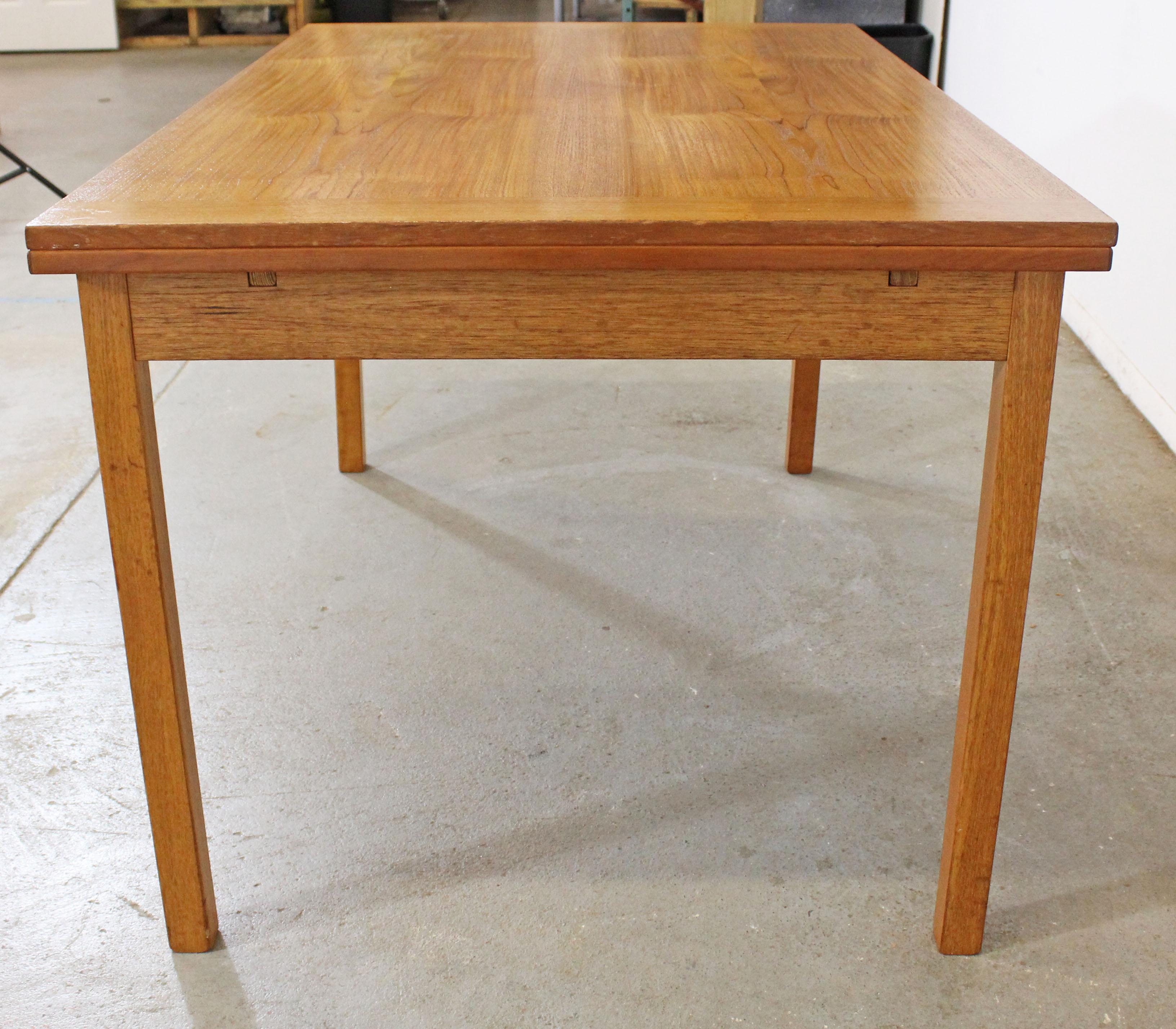 Midcentury Danish Modern Extendable Teak Dining Table 1