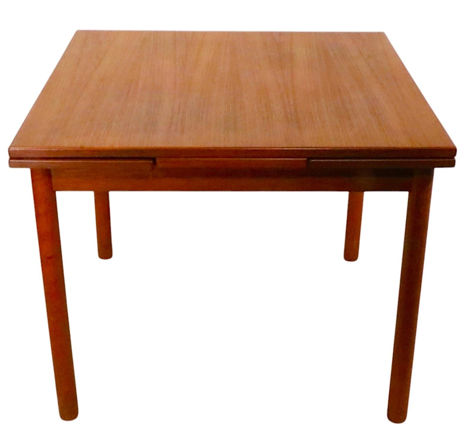 Mid Century Danish Modern Extension Teak Refractory Draw Leaf Dining Table 5