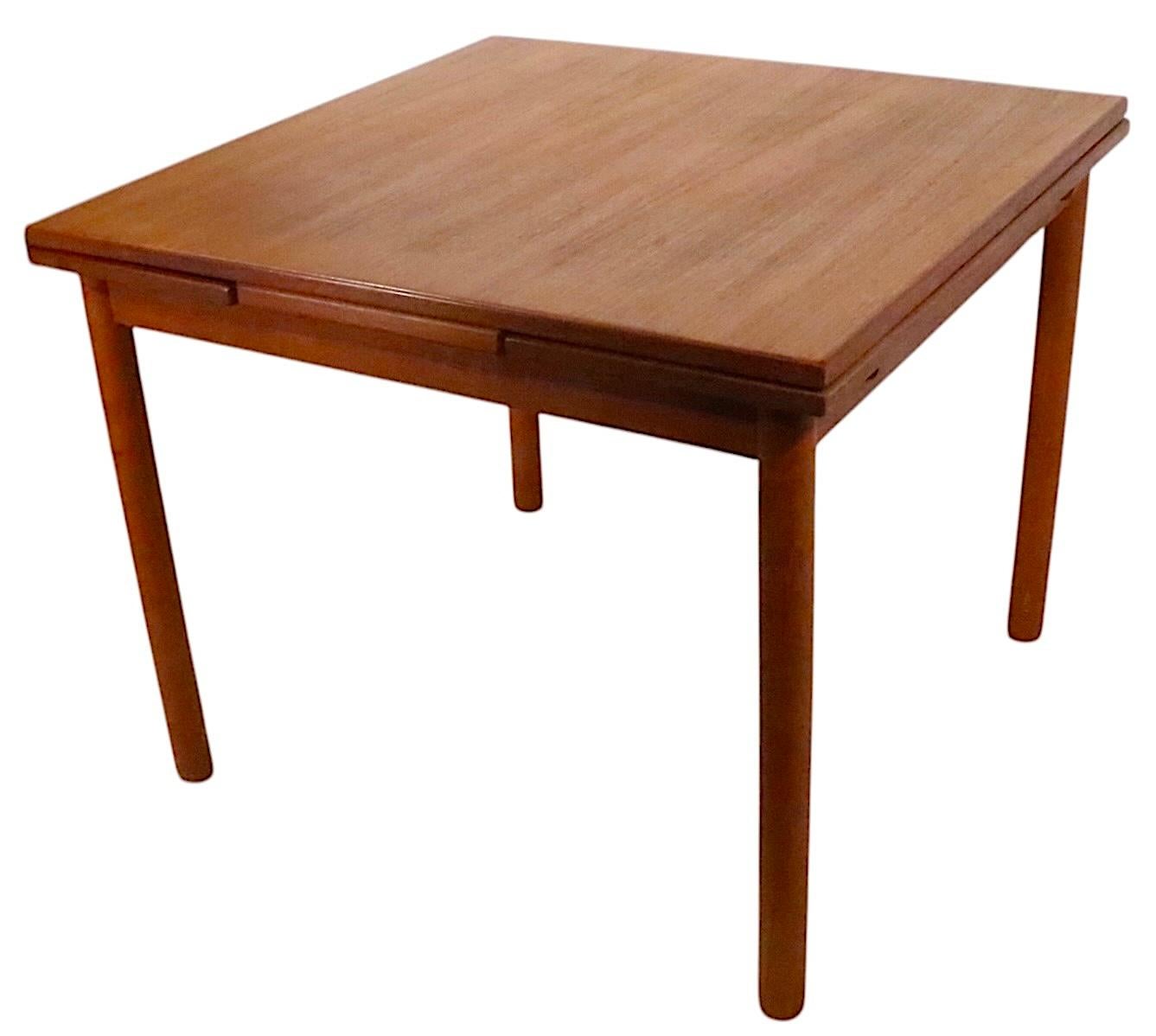Mid Century Danish Modern Extension Teak Refractory Draw Leaf Dining Table 6