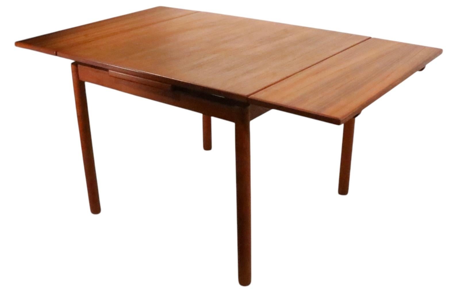 Mid Century Danish Modern Extension Teak Refractory Draw Leaf Dining Table 12