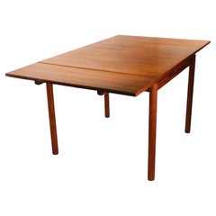 Mid Century Danish Modern Extension Teak Refractory Draw Leaf Dining Table