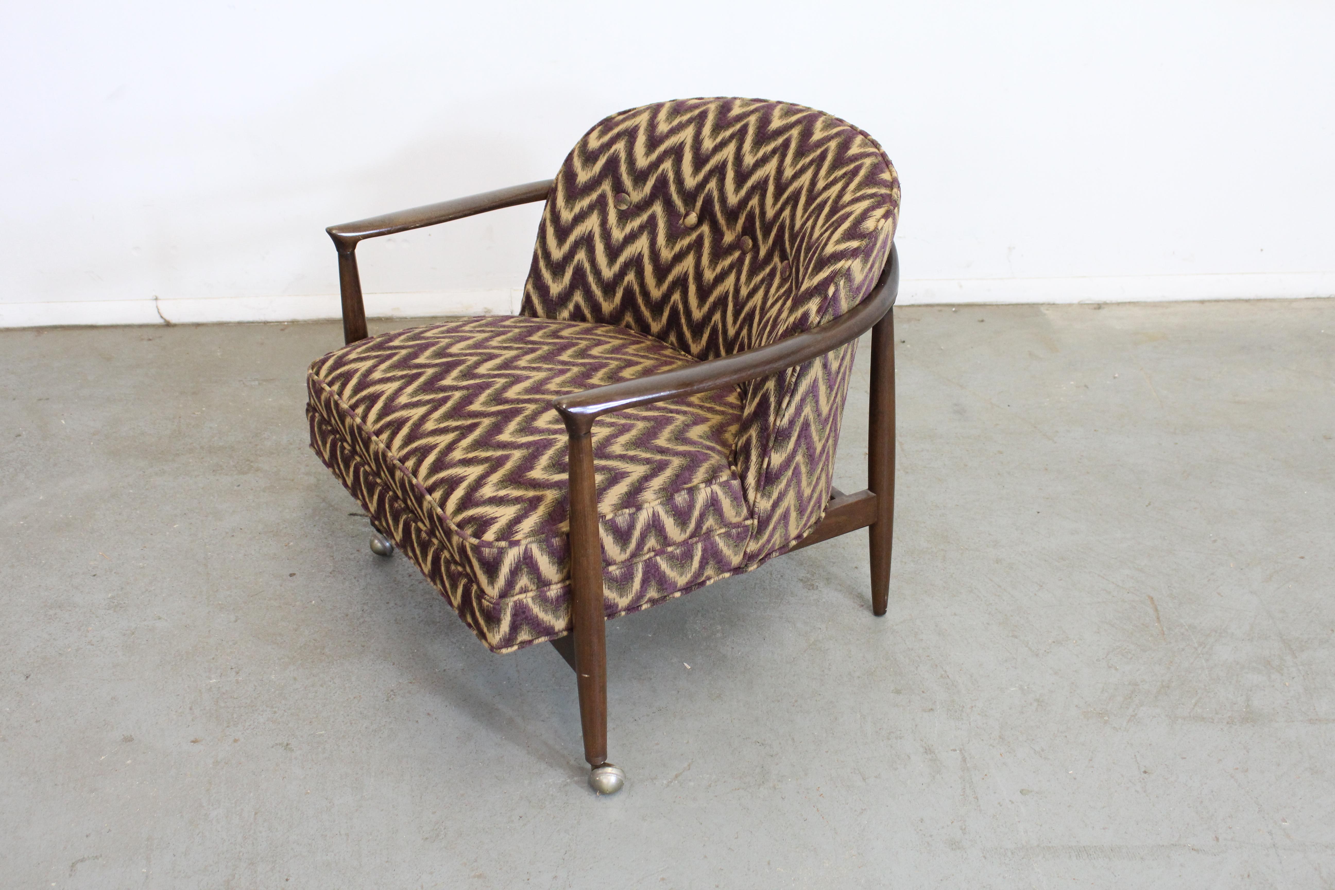 American Mid-Century Danish Modern Finn Andersen Barrel Back Club Chair For Sale
