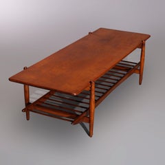 Mid Century Danish Modern Finn Juhl School Teakwood Coffee Table, circa 1950