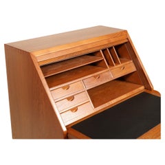 Bureau pliable danois moderne du milieu du siècle dernier en teck