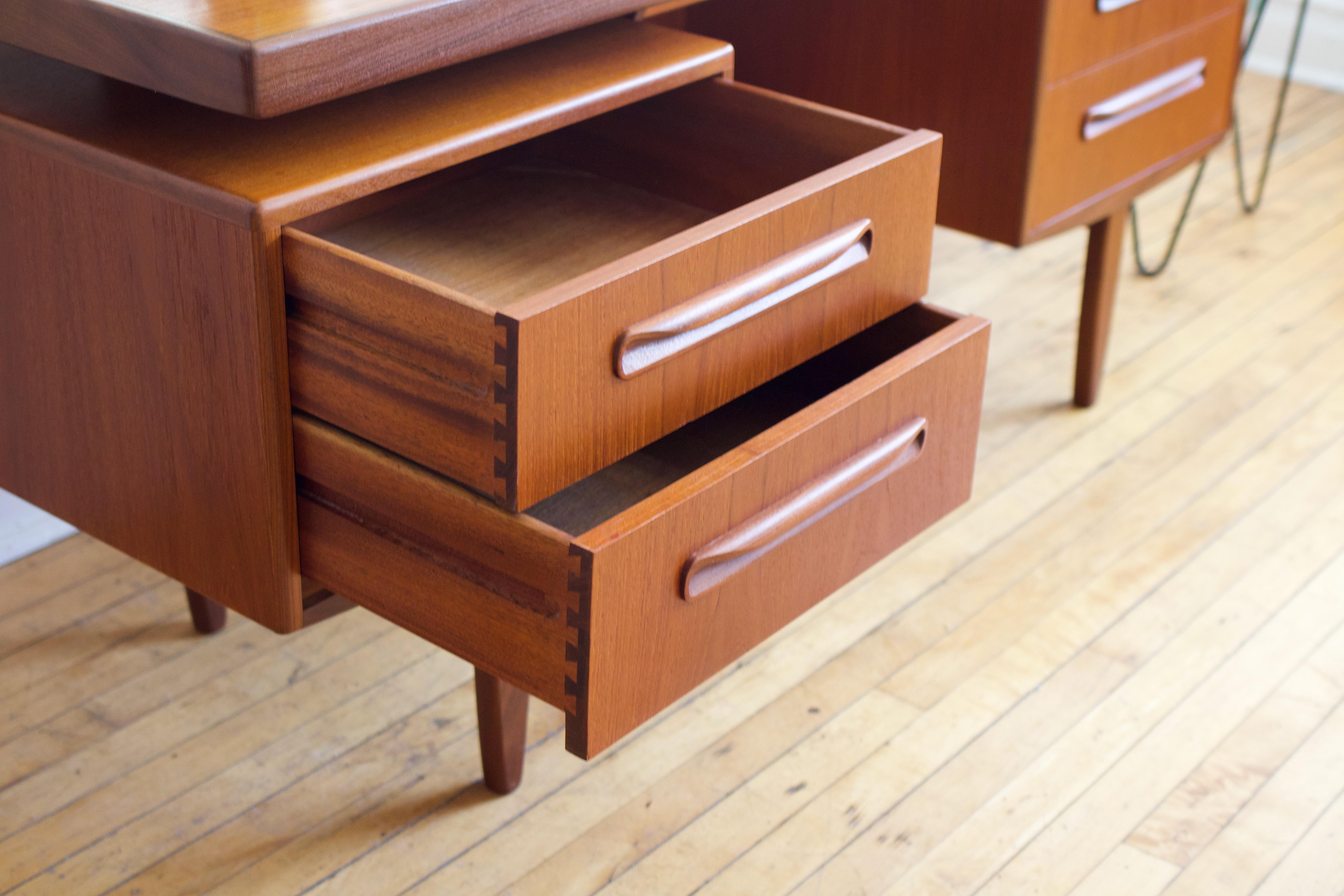 Mid-20th Century Mid Century Danish Modern Floating Top G-Plan Vanity