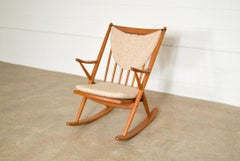 Midcentury Danish Modern Frank Reenskaug for Bramin Teak Rocking Chair, 1960s