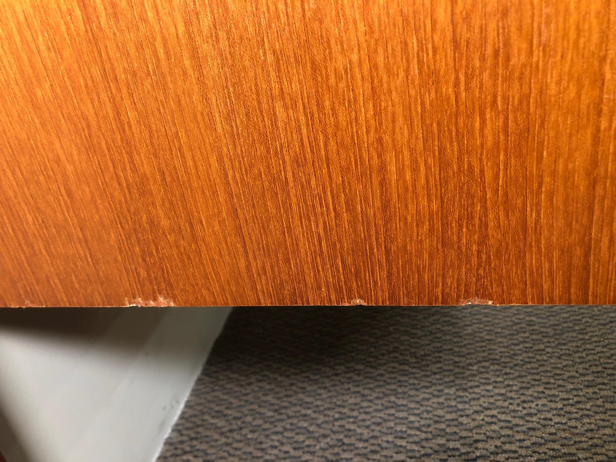 20th Century Mid-Century Danish Modern Free Standing Teak Desk by Domino Mobler For Sale