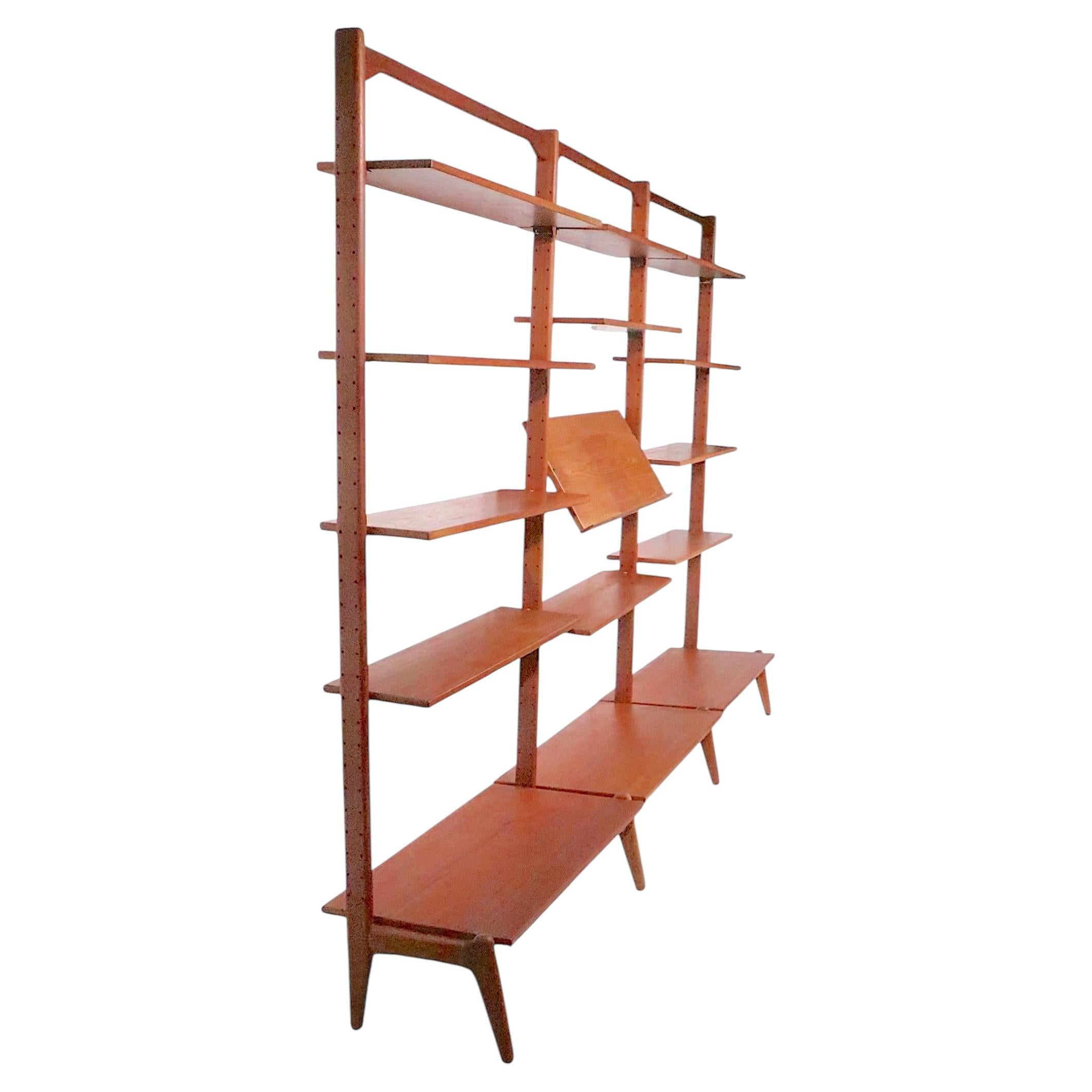 Mid Century Danish Modern Freestanding Shelf Unit in Teak c. 1950's