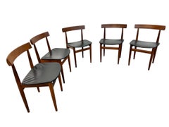 Mid-Century Danish Modern Hans Olsen Roundette Teak Nesting Chairs - Set of 5