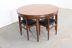 Mid-Century Danish Modern Hans Olsen Teak Roundette Dining Set W Pocket Extensio