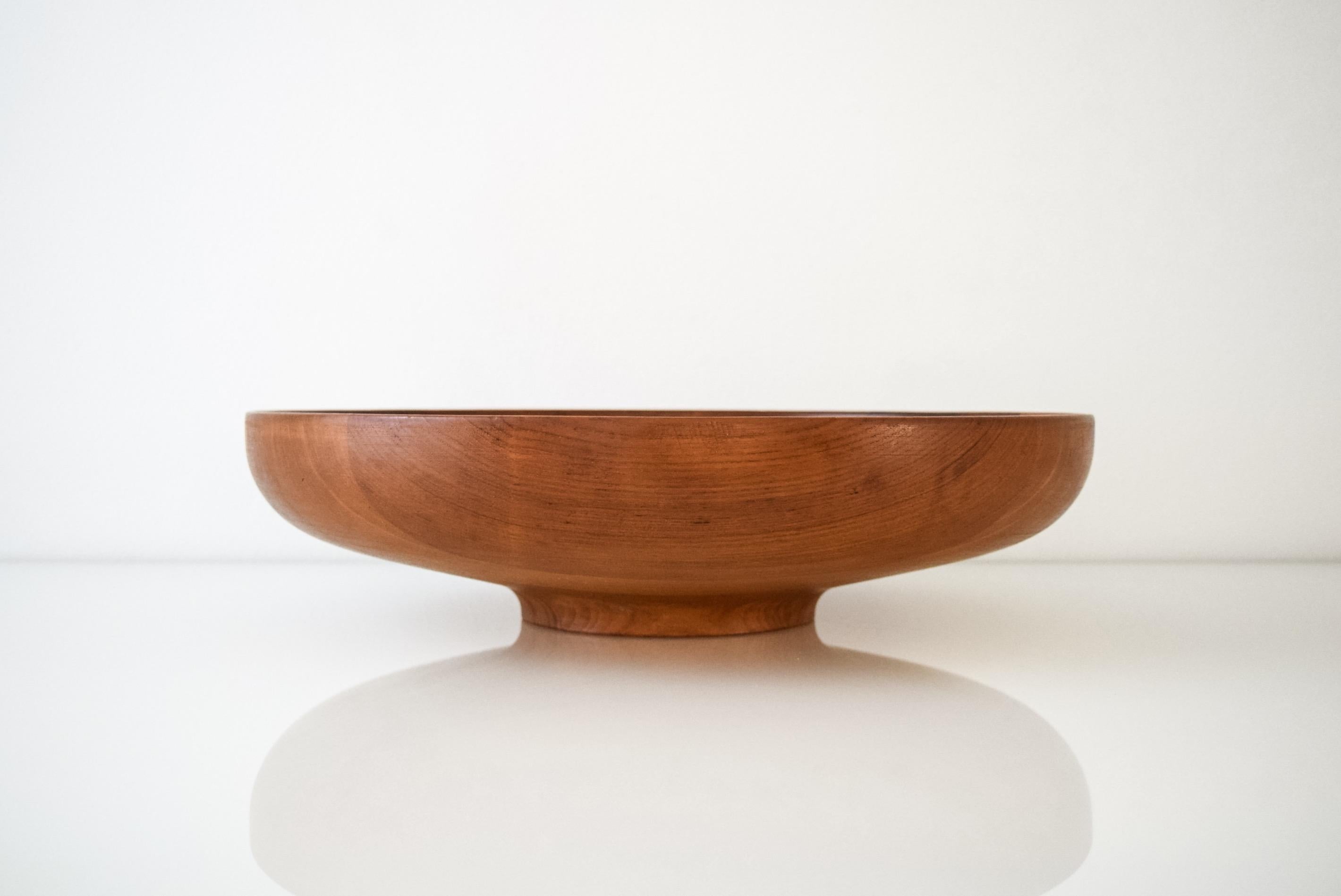 Scandinavian Modern Midcentury Danish Modern Henning Koppel for Georg Jensen Large Teak Bowl, 1960s