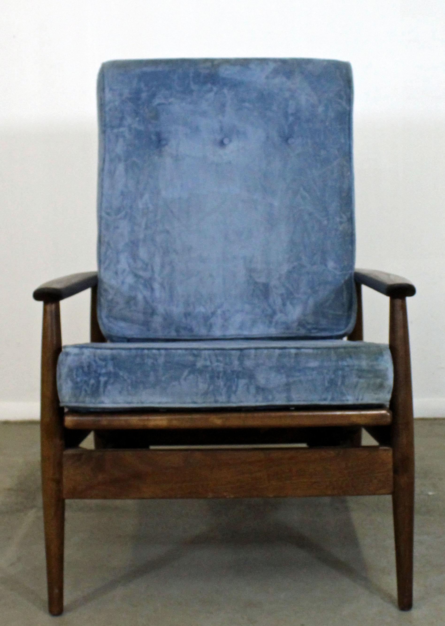 Mid-Century Modern Mid-Century Danish Modern High Back Rocker Walnut Lounge Chair