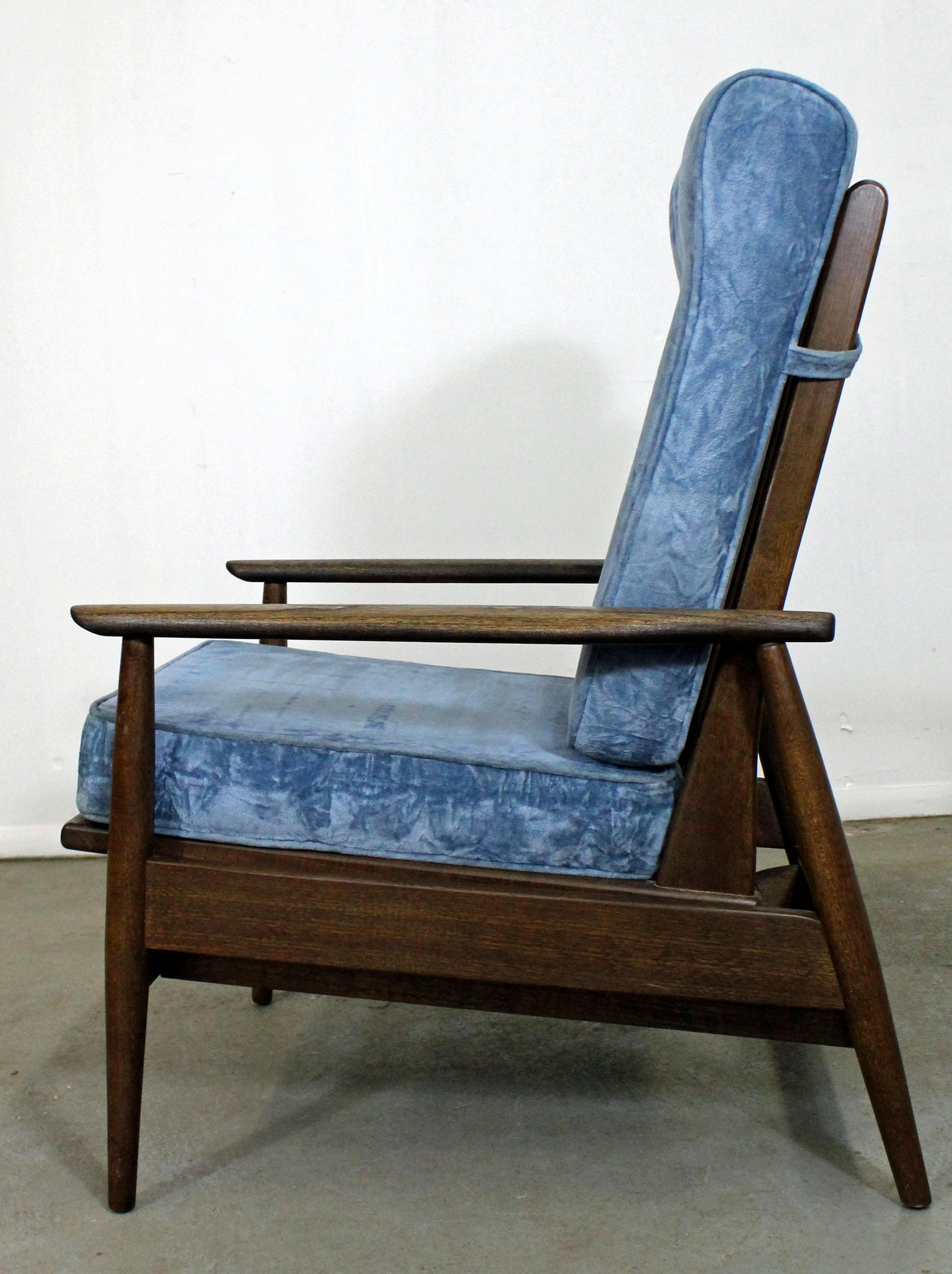 Unknown Mid-Century Danish Modern High Back Rocker Walnut Lounge Chair