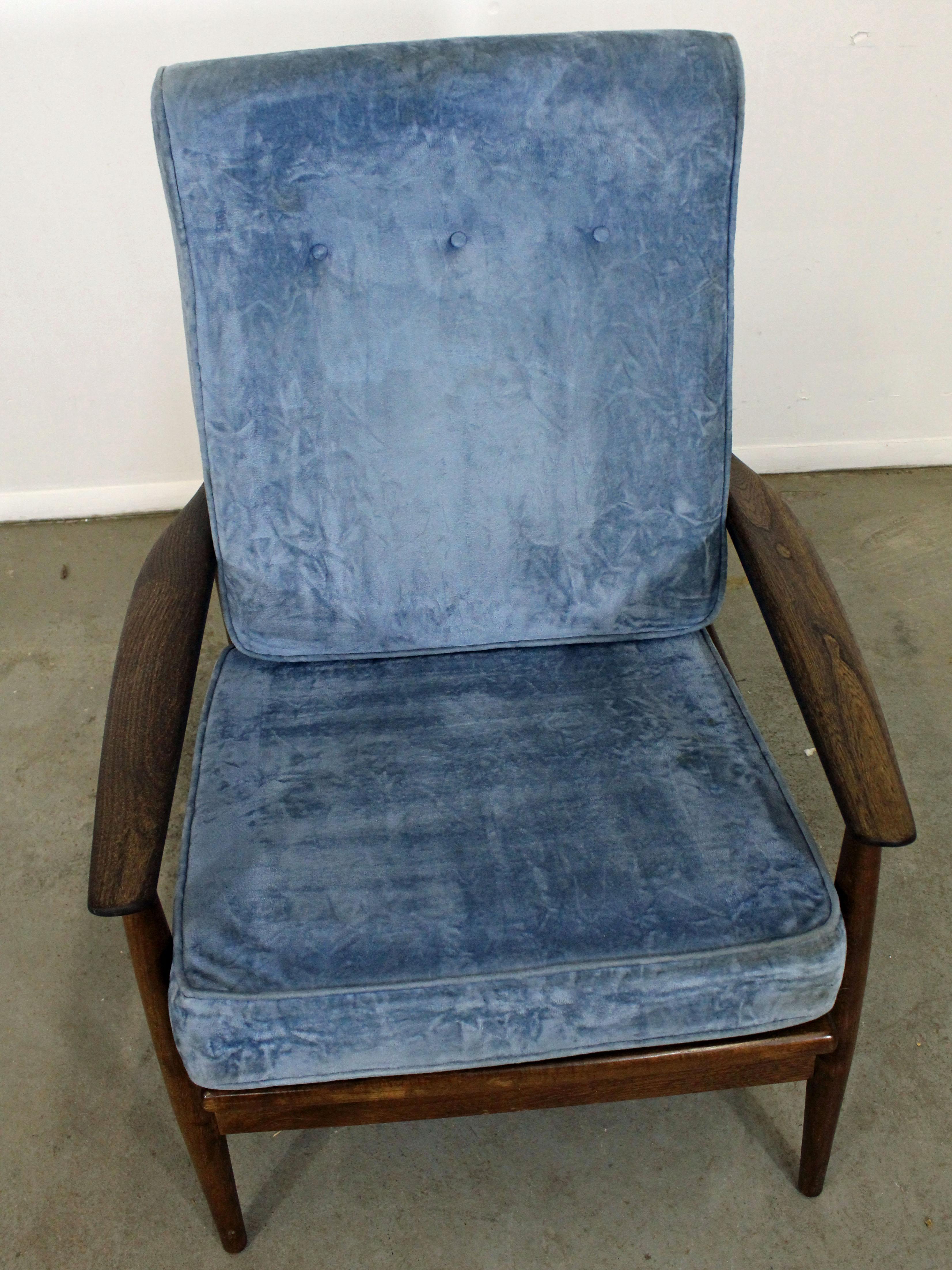 20th Century Mid-Century Danish Modern High Back Rocker Walnut Lounge Chair