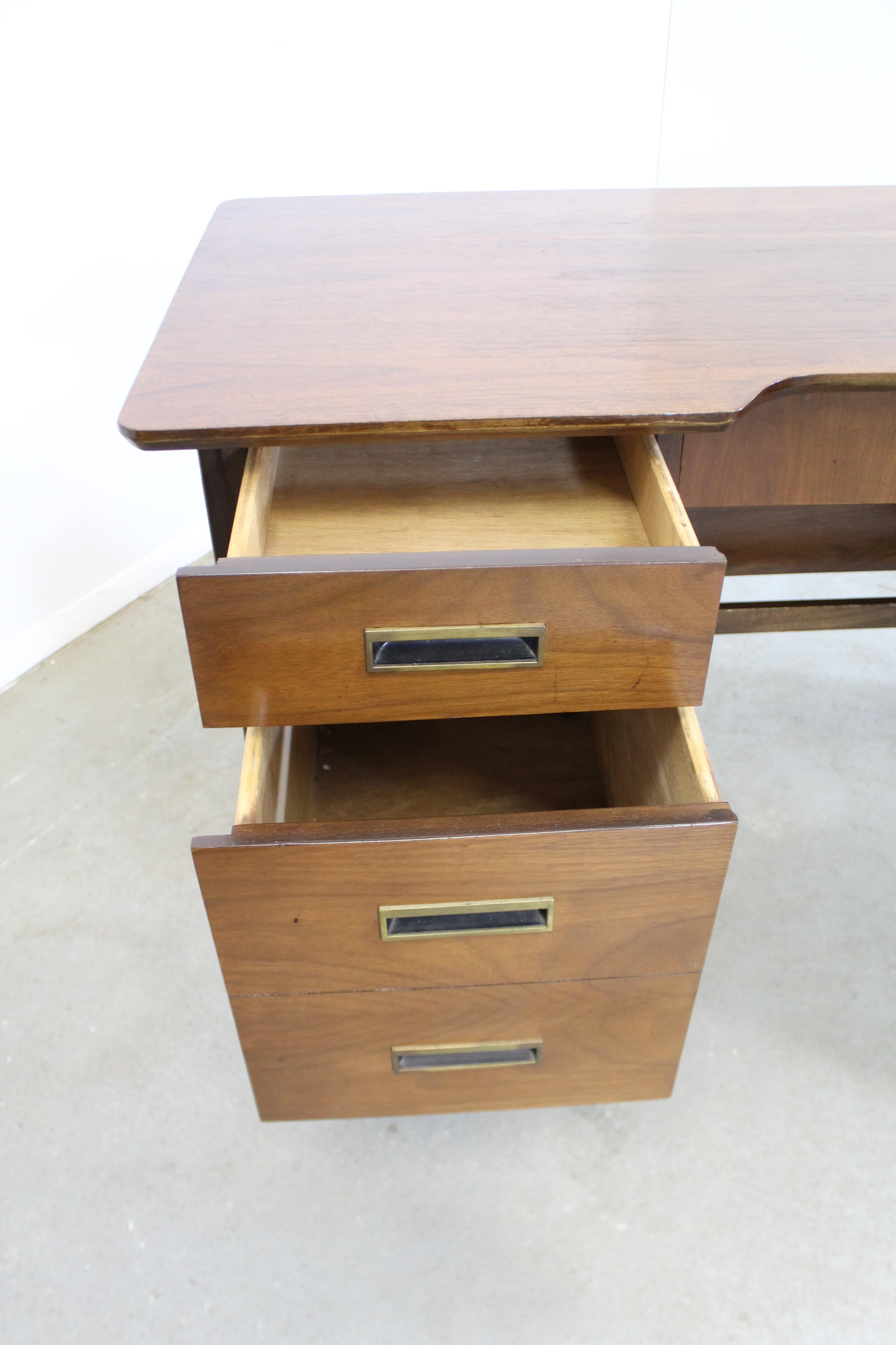20th Century Mid-Century Danish Modern Hooker Attributed Office Walnut Desk