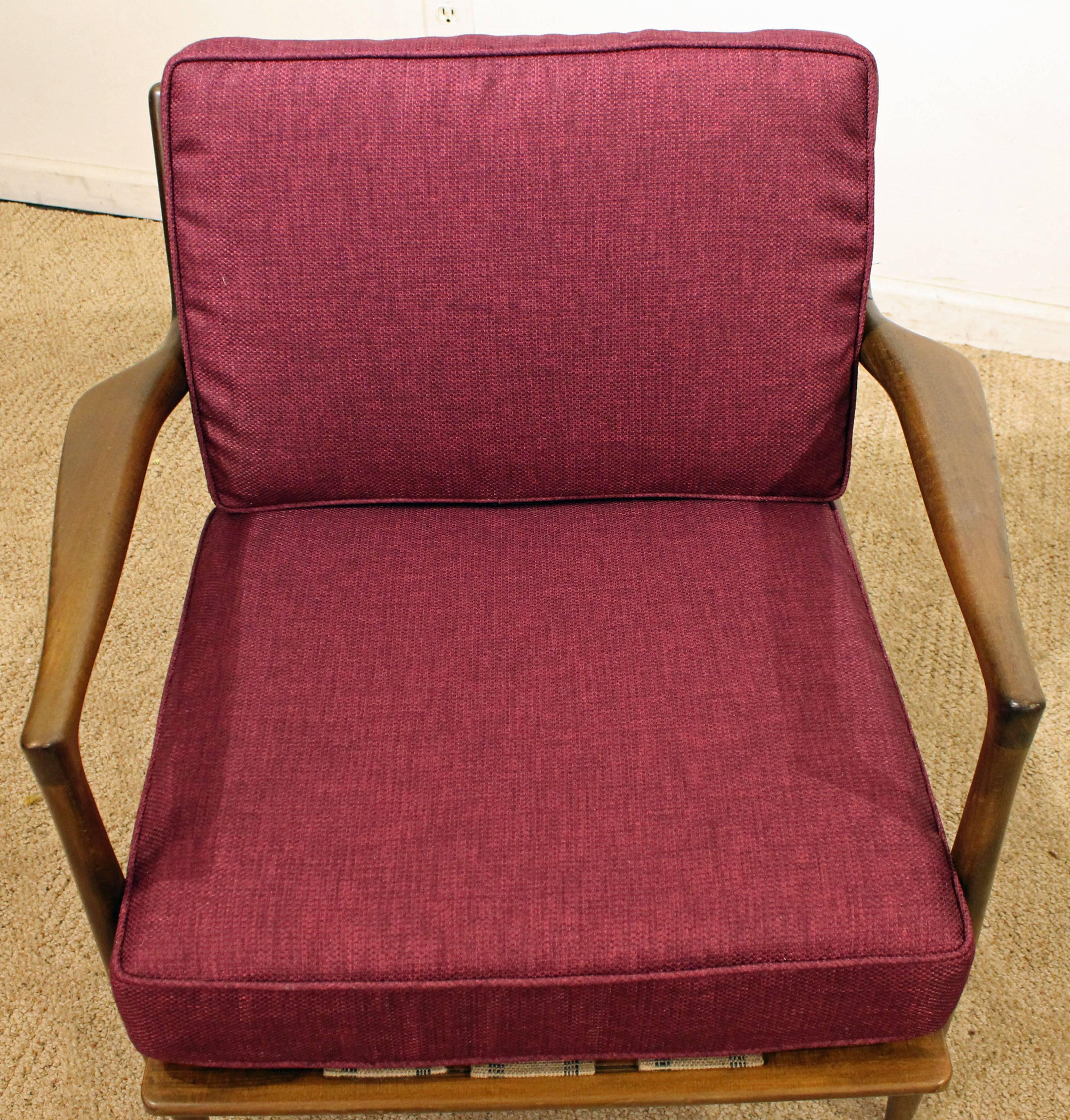 Midcentury Danish Modern IB Kofod-Larsen Walnut Lounge Chair 1