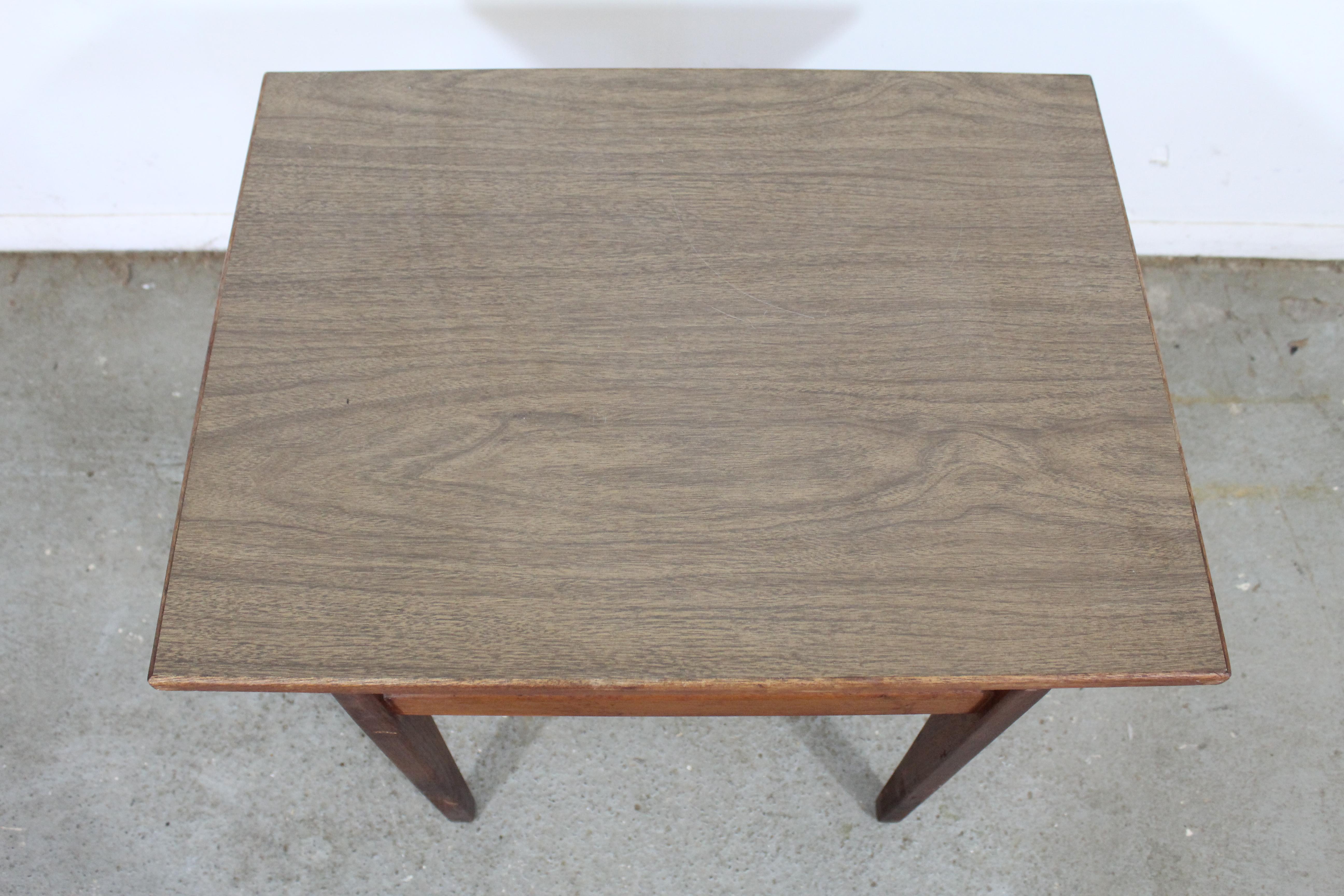 Mid-Century Danish Modern Jens Risom Walnut End/Side Table 1