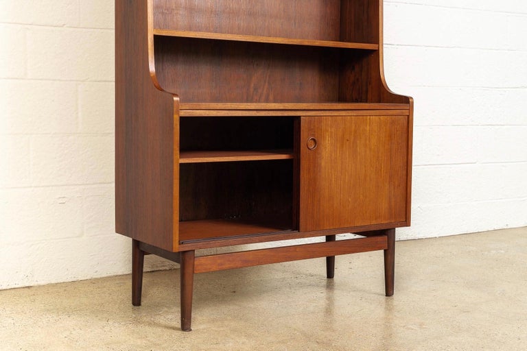 Midcentury Danish Modern Johannes Sorth Tall Wood Bookcase ...