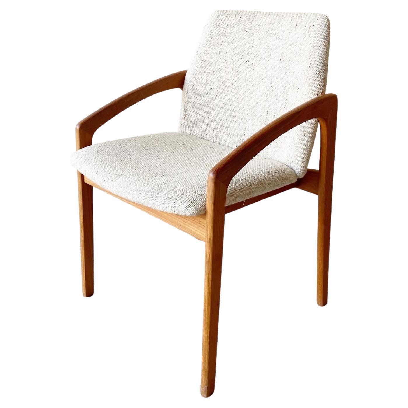 Mid Century Danish Modern Kai Kristiansen Teak Arm Chair For Sale at