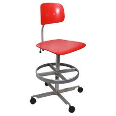 Mid Century Danish Modern Kevi Drafting Stool by Jorgen Rasmussen c 1960/70's
