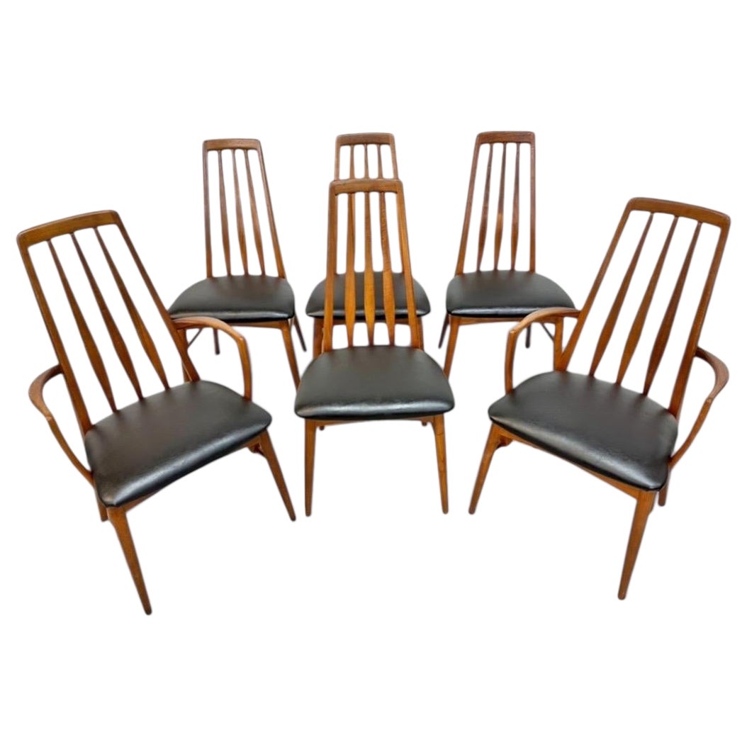 Mid-Century Danish Modern Koefoed "Eva" Teak Dining Chairs - Set of 6