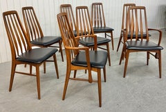 Mid-Century Danish Modern Koefoed Eva Walnut Dining Chairs - Set of 8