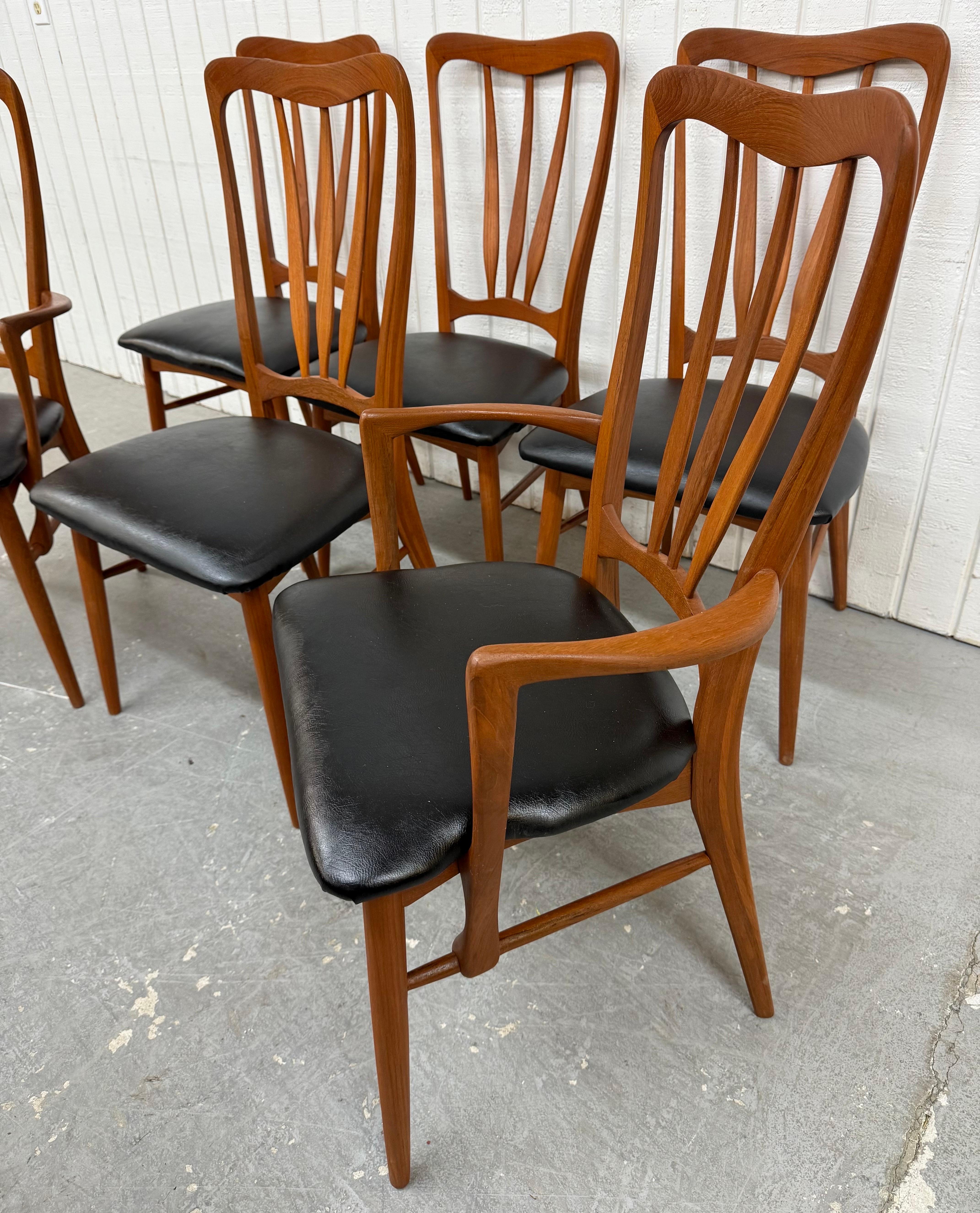 20th Century Mid-Century Danish Modern Koefoed Ingrid Teak Dining Chairs - Set of 6