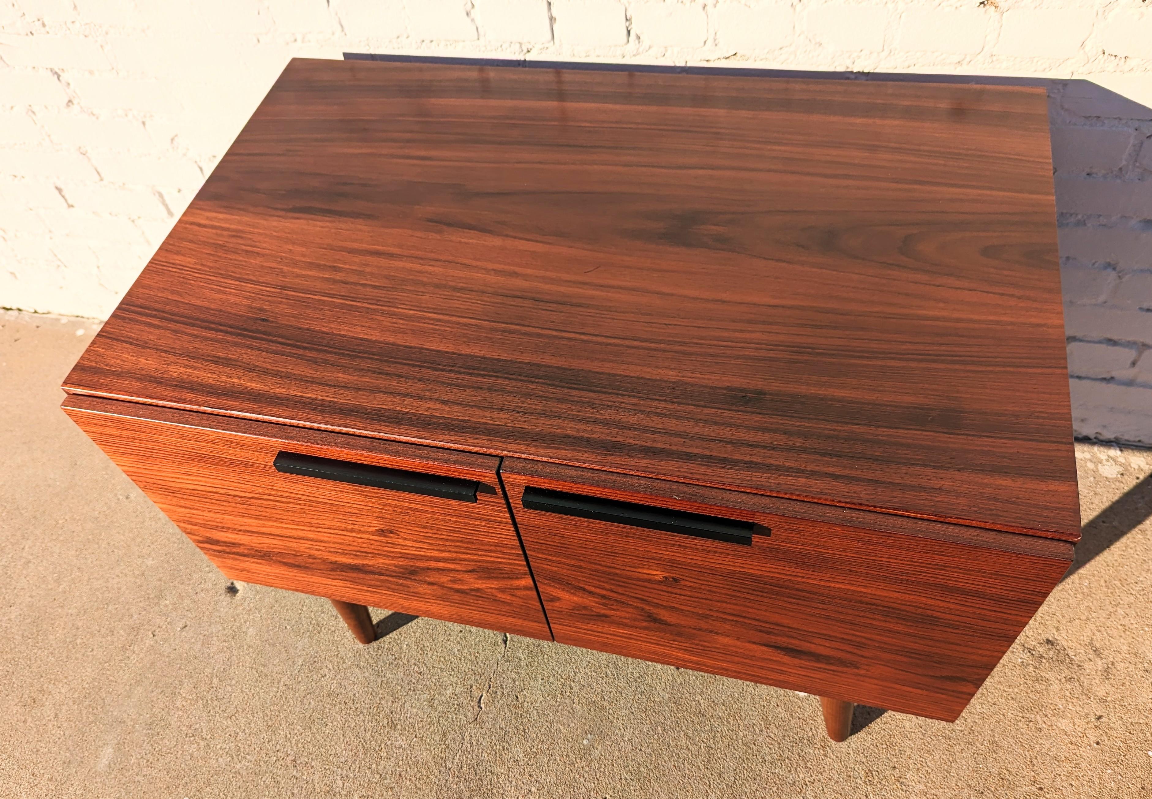 Mid Century Danish Modern Kofod Larsen Rosewood Cabinet  In Good Condition For Sale In Tulsa, OK