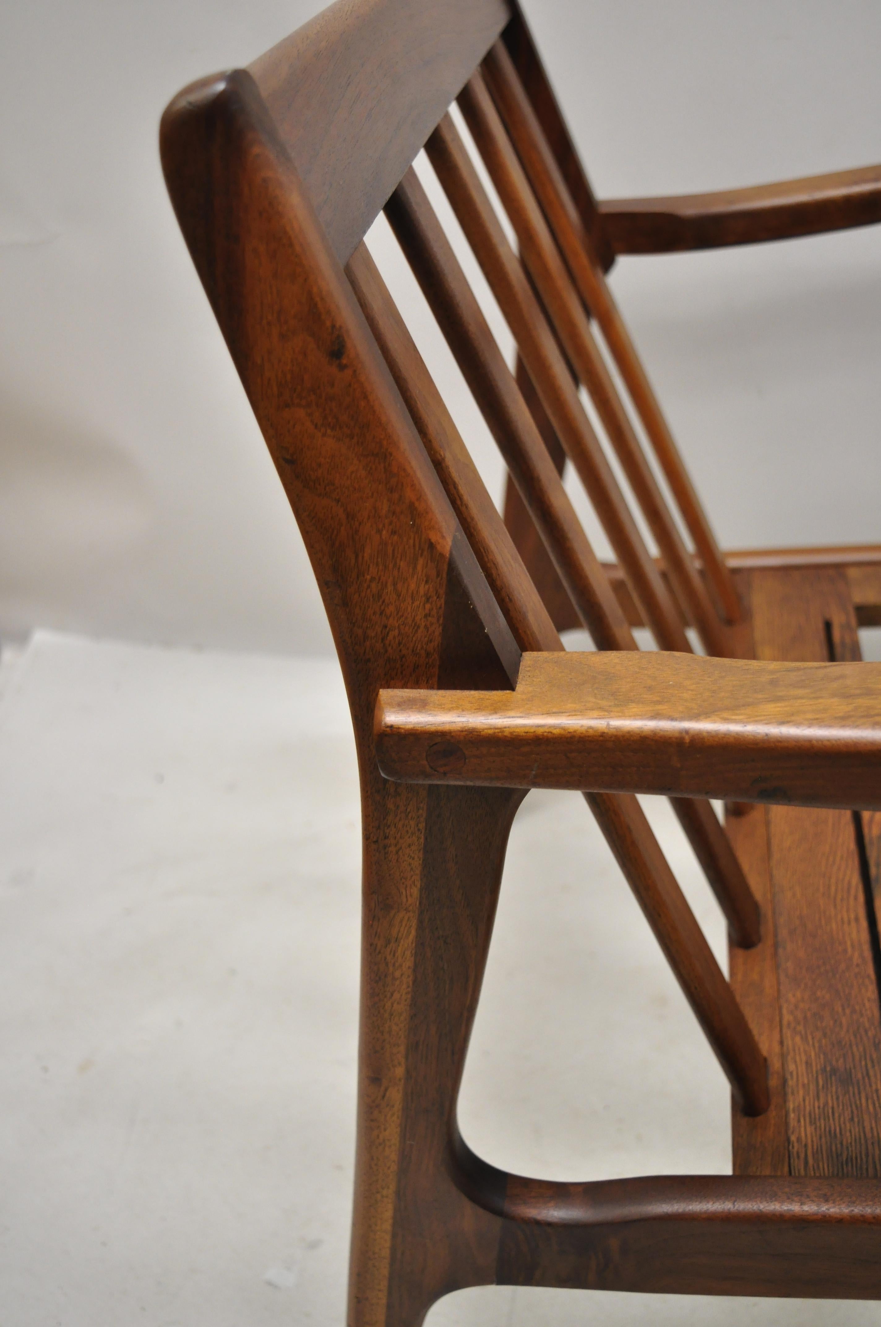 Midcentury Danish Modern Kofod Larsen Style Walnut Lounge Chairs, a Pair 2